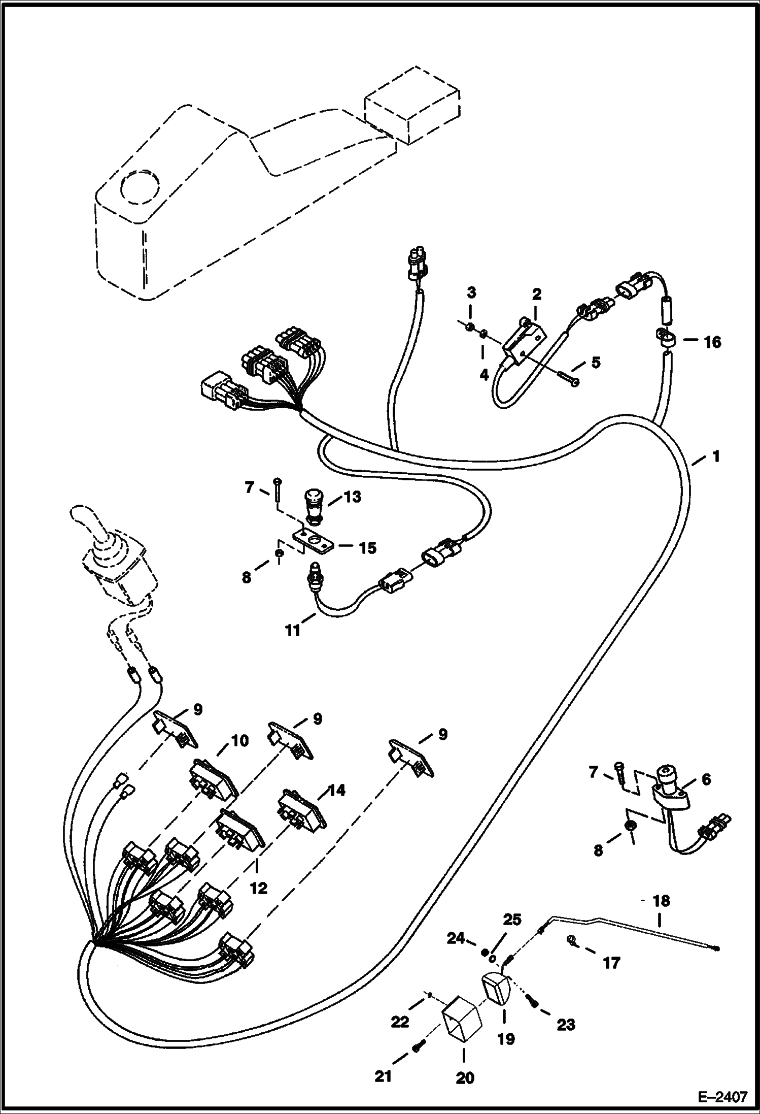 Схема запчастей Bobcat 328 - ELECTRICAL SYSTEM (Left Hand Console) (S/N 514014900 & Above and 516611001 & Above) ELECTRICAL SYSTEM