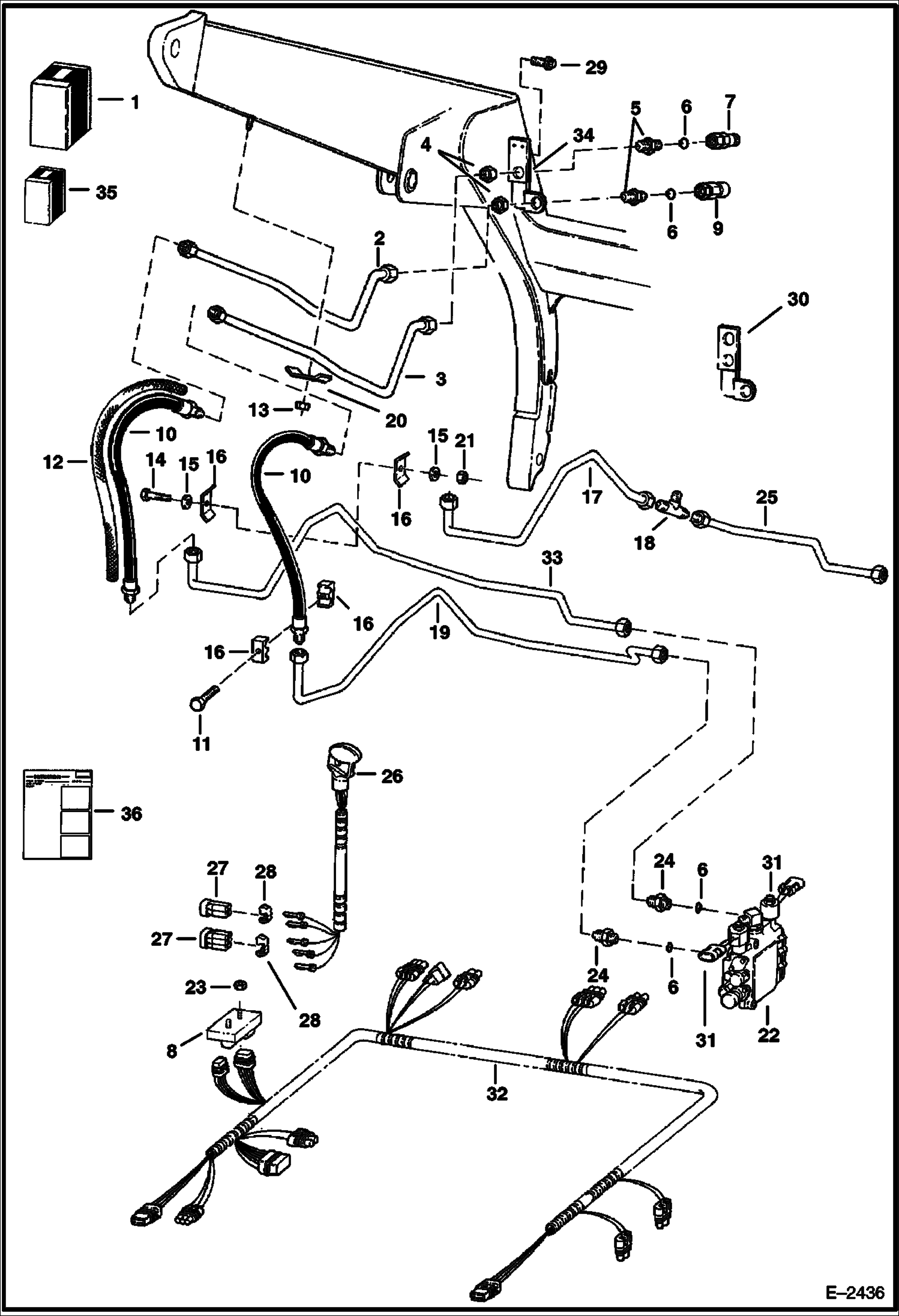 Схема запчастей Bobcat 700s - FRONT AUXILIARY KIT (W/FF Couplers) (S/N 5122 20298 & Abv, 5124 40721 & Abv, 5126 12258 & Abv) ACCESSORIES & OPTIONS