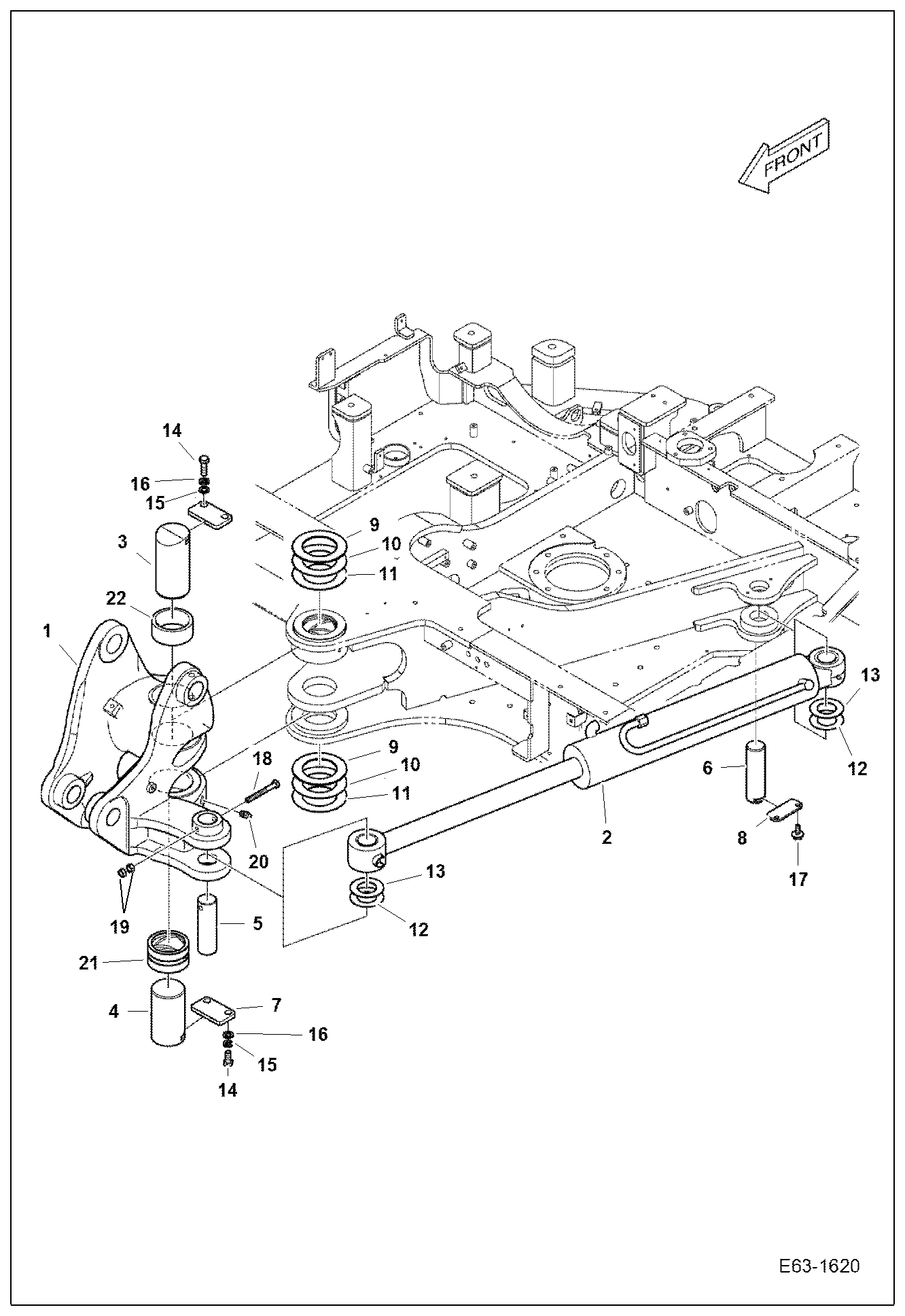 Схема запчастей Bobcat E62 - BOOM (Swing) WORK EQUIPMENT