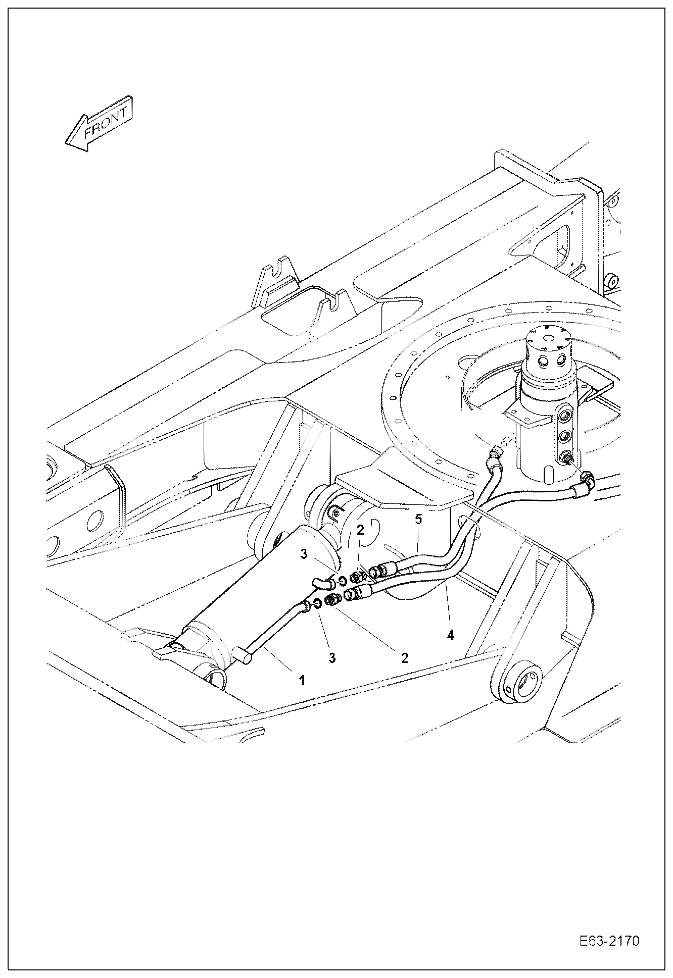 Схема запчастей Bobcat E62 - HYDRAULIC CIRCUITRY (Blade W/O Lock Valve) HYDRAULIC SYSTEM