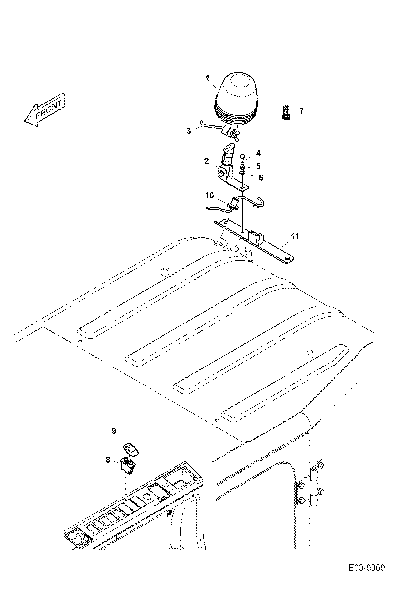 Схема запчастей Bobcat E62 - ROTATING BEACON ACCESSORIES & OPTIONS