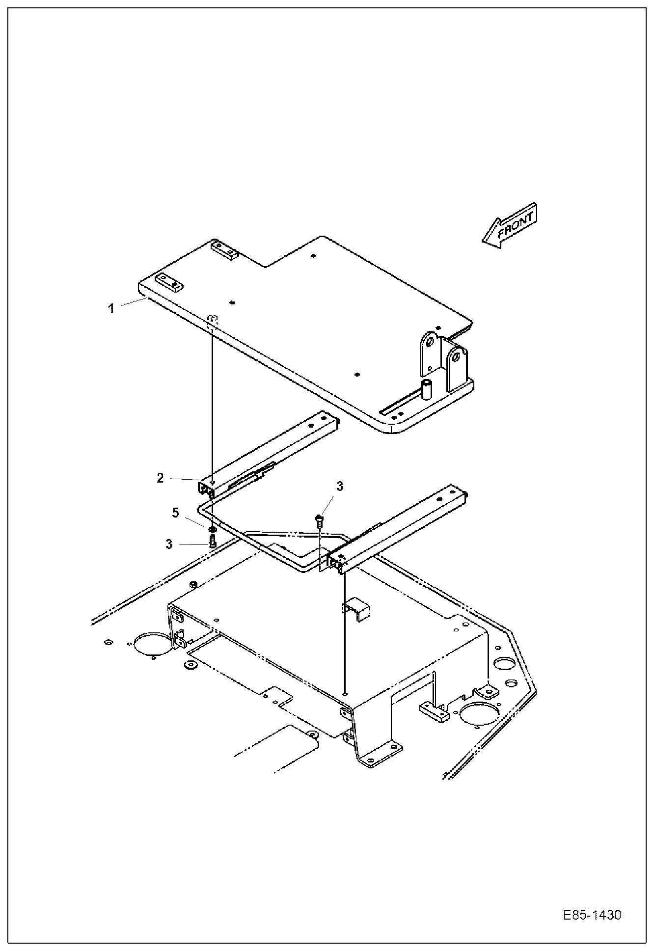 Схема запчастей Bobcat E85 - OPERATOR CAB (Seat Base) MAIN FRAME