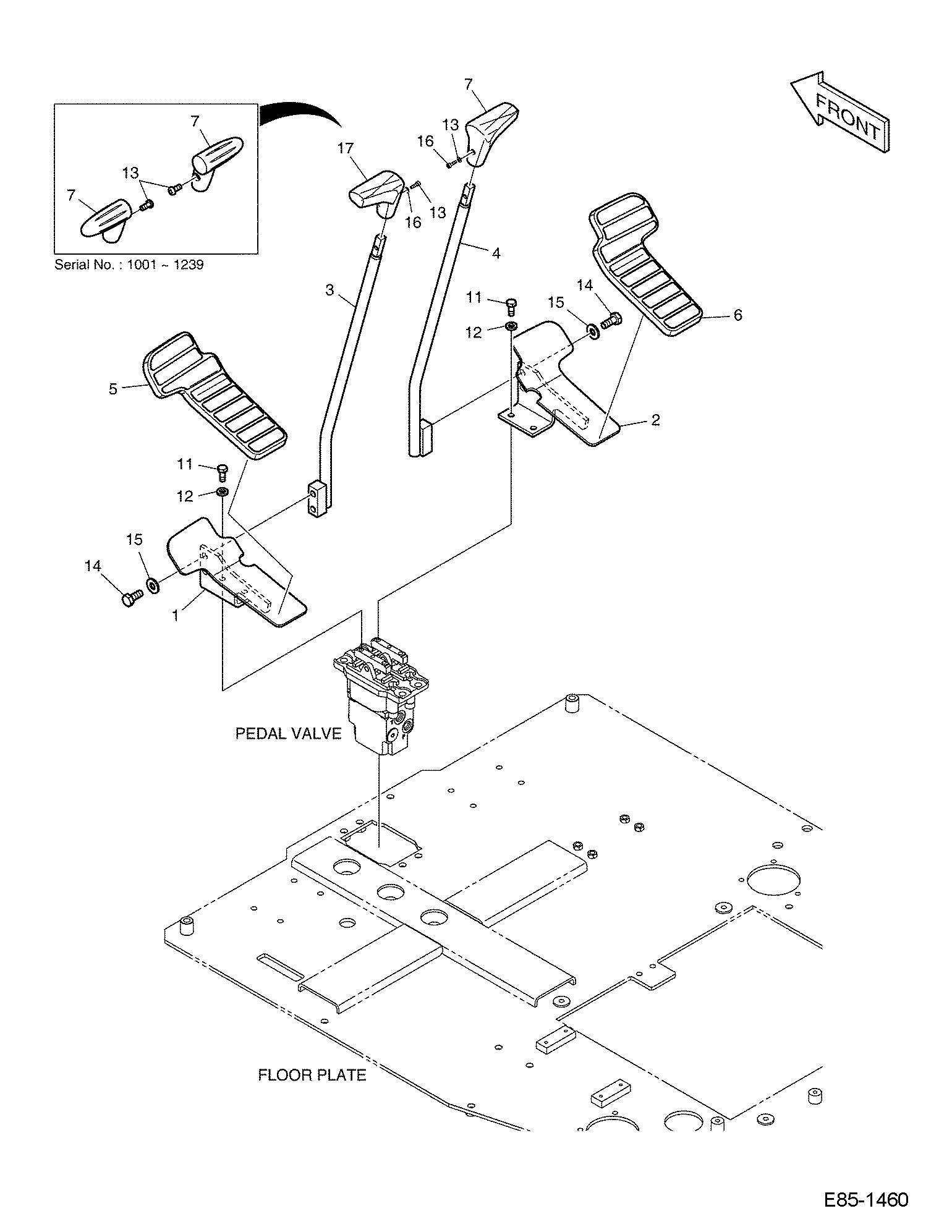 Схема запчастей Bobcat E85 - TRAVEL CONTROL CONTROLS