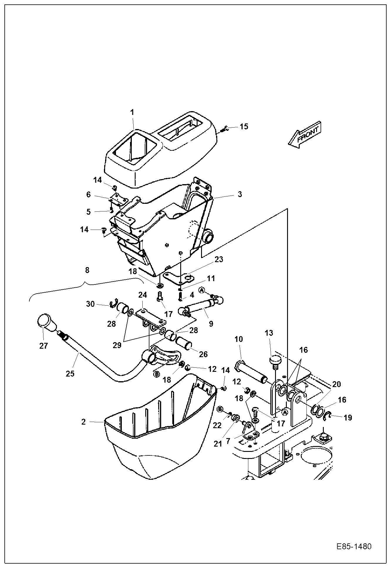 Схема запчастей Bobcat E85 - LH CONTROL CONTROLS
