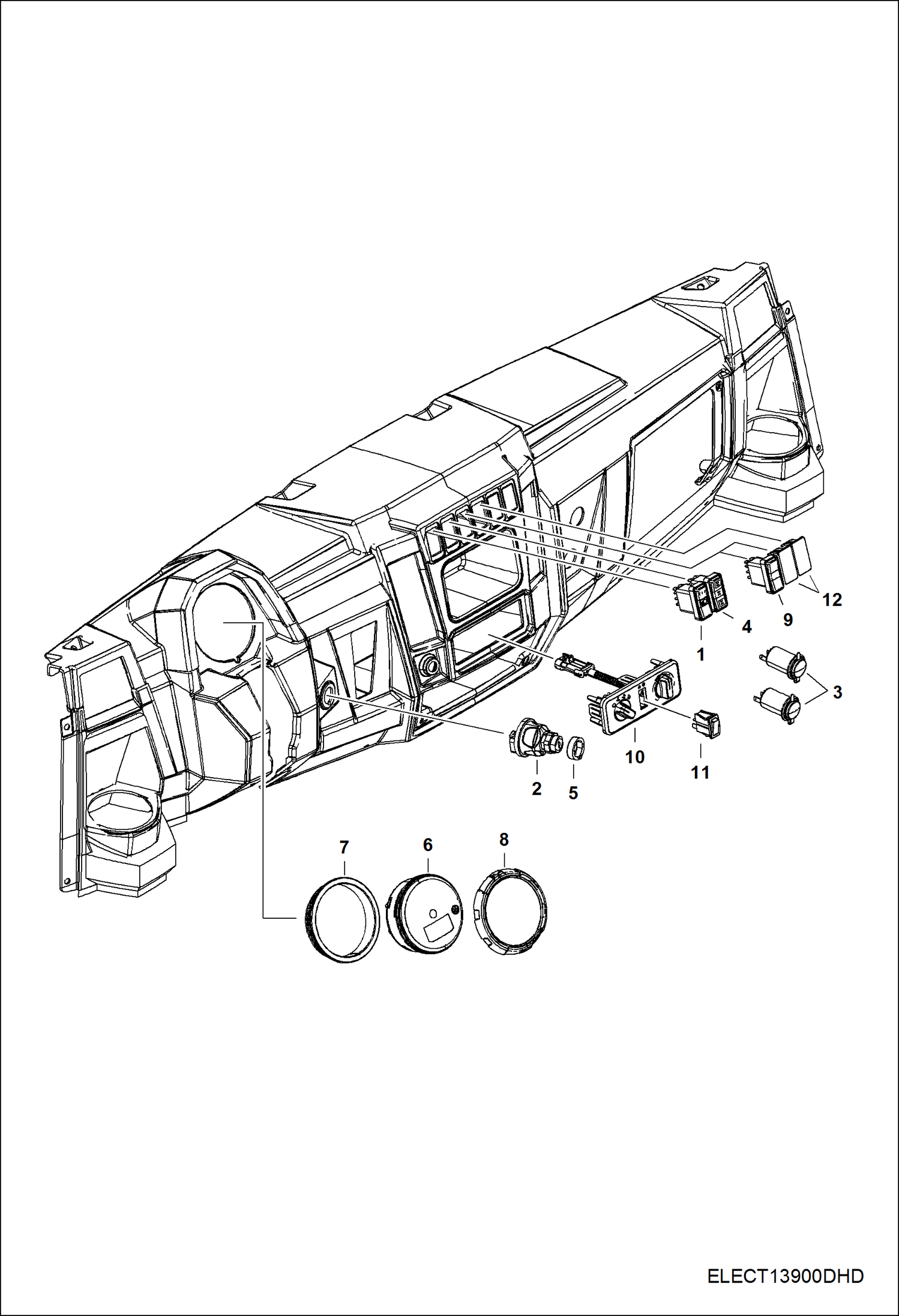 Схема запчастей Bobcat 3600 - ELECTRICAL, DASH CONTROLS ELECTRICAL