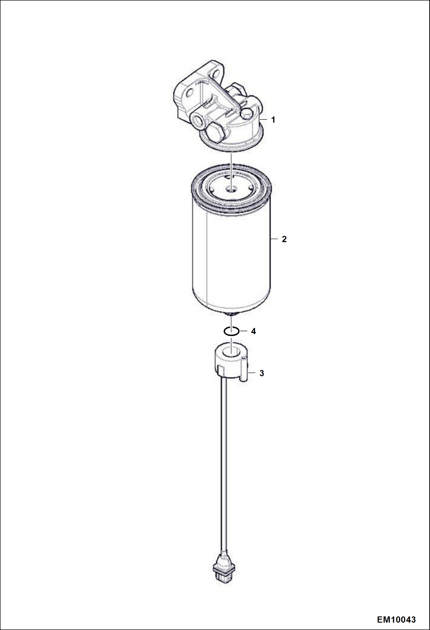 Схема запчастей Bobcat T40140 - FUEL PRE-FILTER POWER UNIT