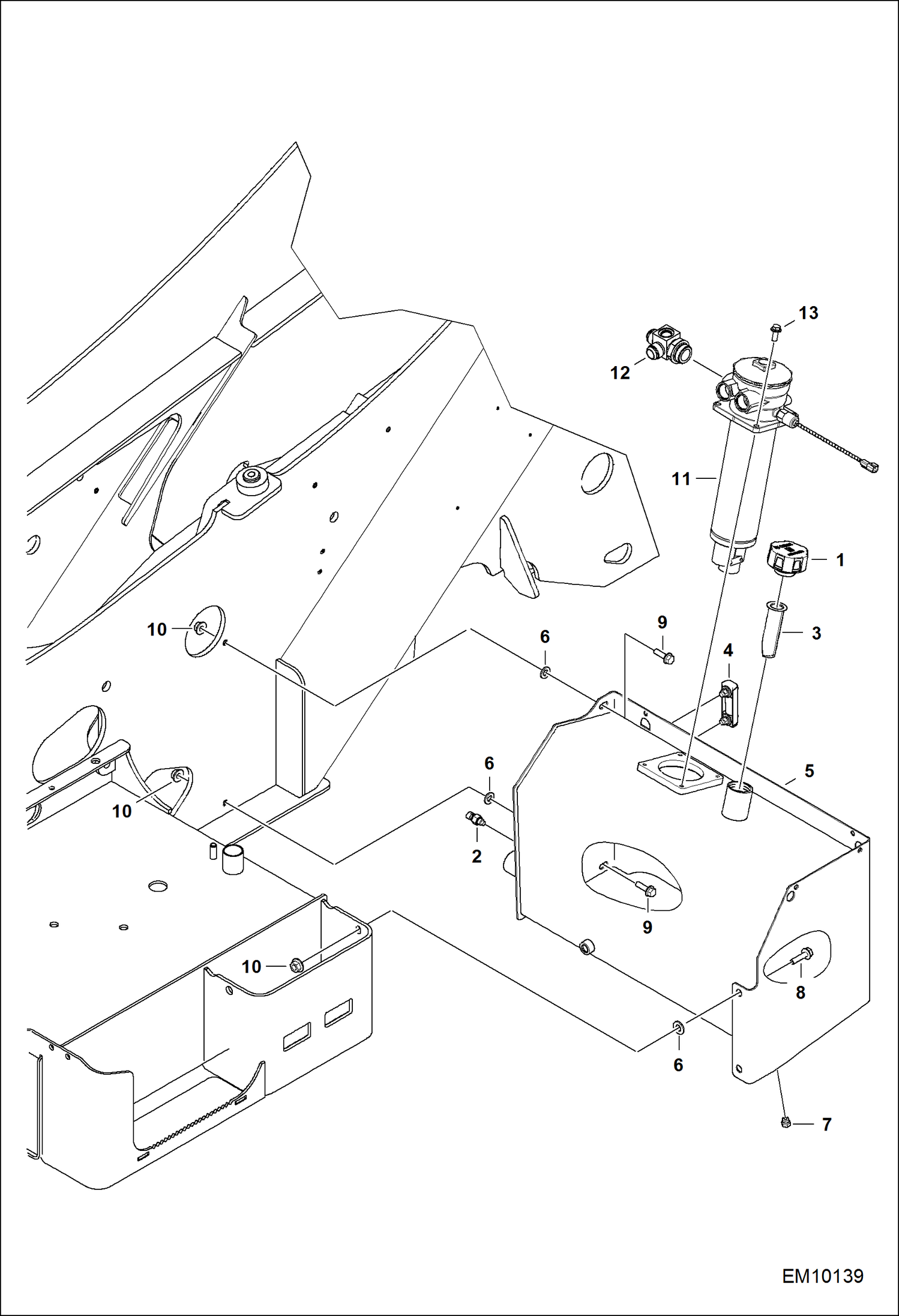 Схема запчастей Bobcat T40140 - HYDRAULIC TANK HYDRAULIC SYSTEM