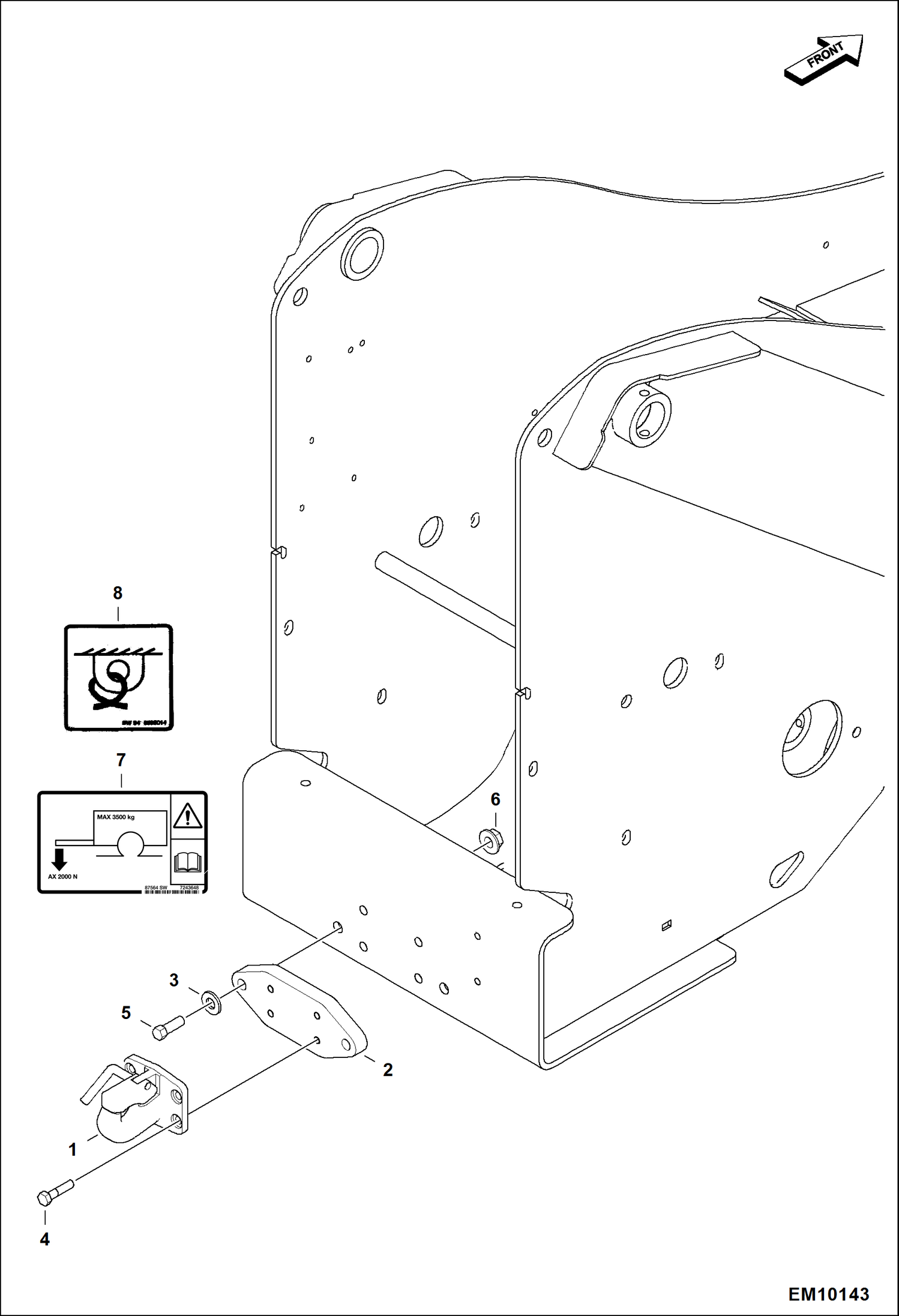 Схема запчастей Bobcat T40140 - HITCH ULPYO ACCESSORIES & OPTIONS