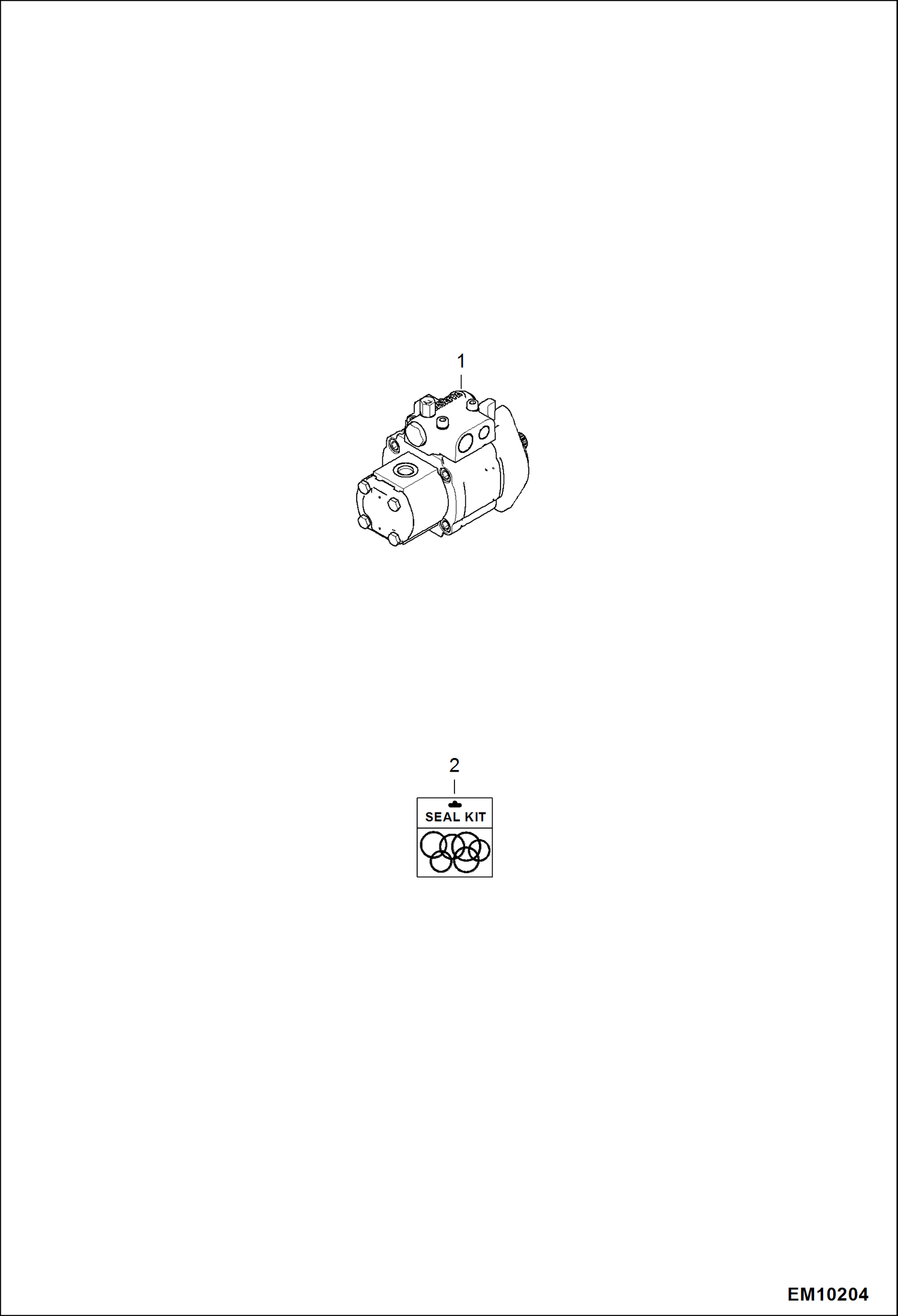 Схема запчастей Bobcat T40140 - GEAR PUMP HYDRAULIC SYSTEM