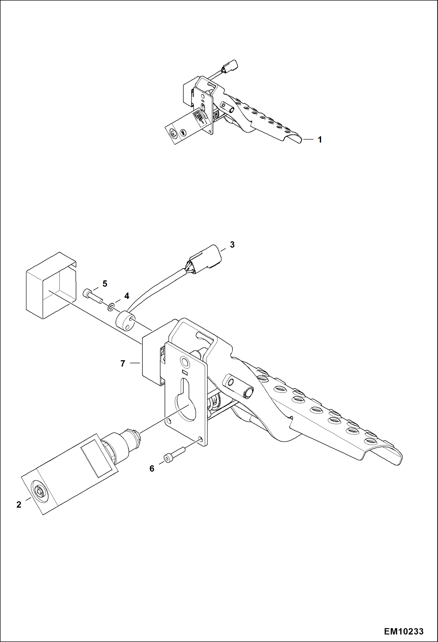 Схема запчастей Bobcat T40140 - SERVICE BRAKE VALVE HYDRAULIC SYSTEM