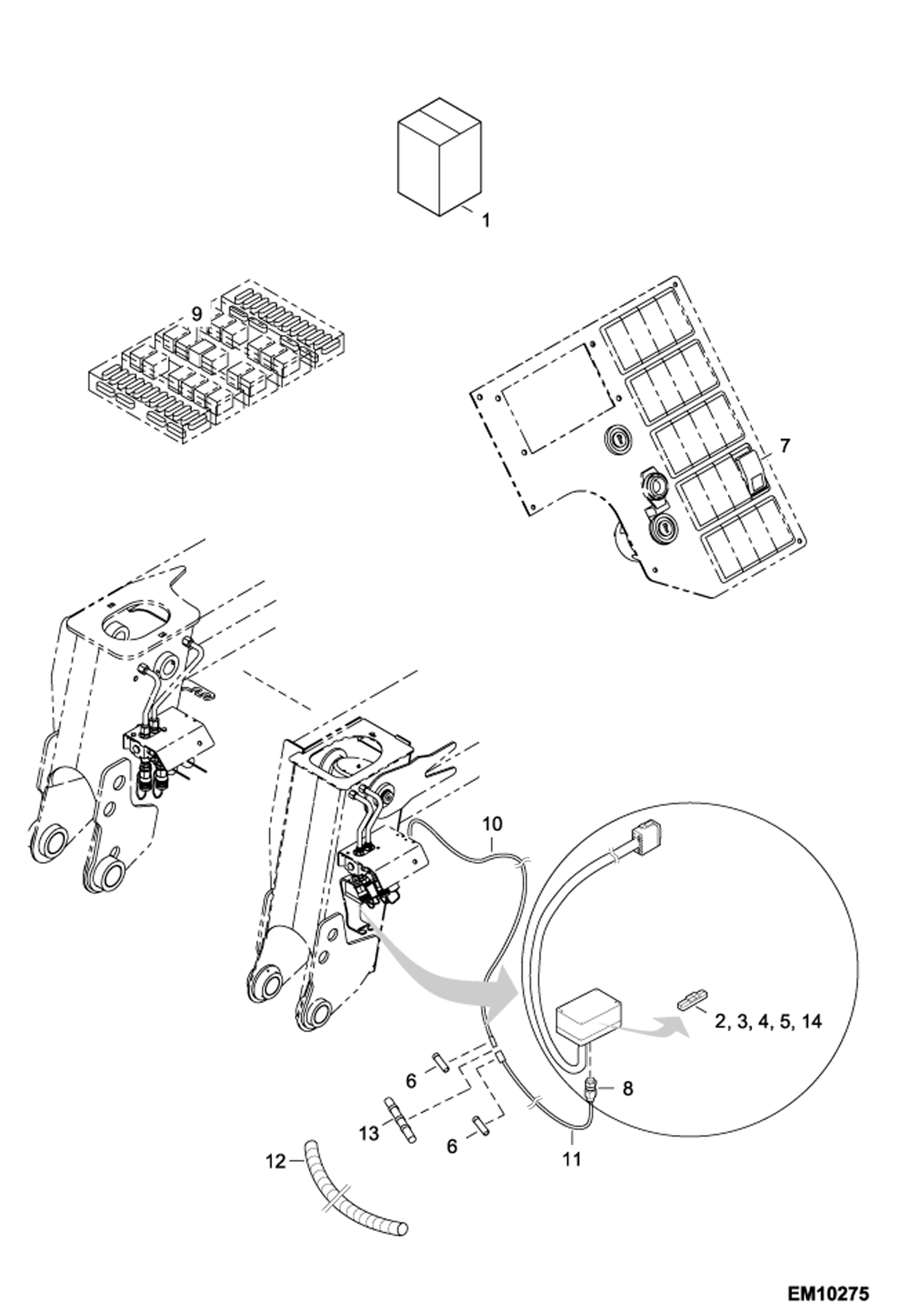 Схема запчастей Bobcat T35120L - ELECTRIC SWEEPER KIT ACCESSORIES & OPTIONS