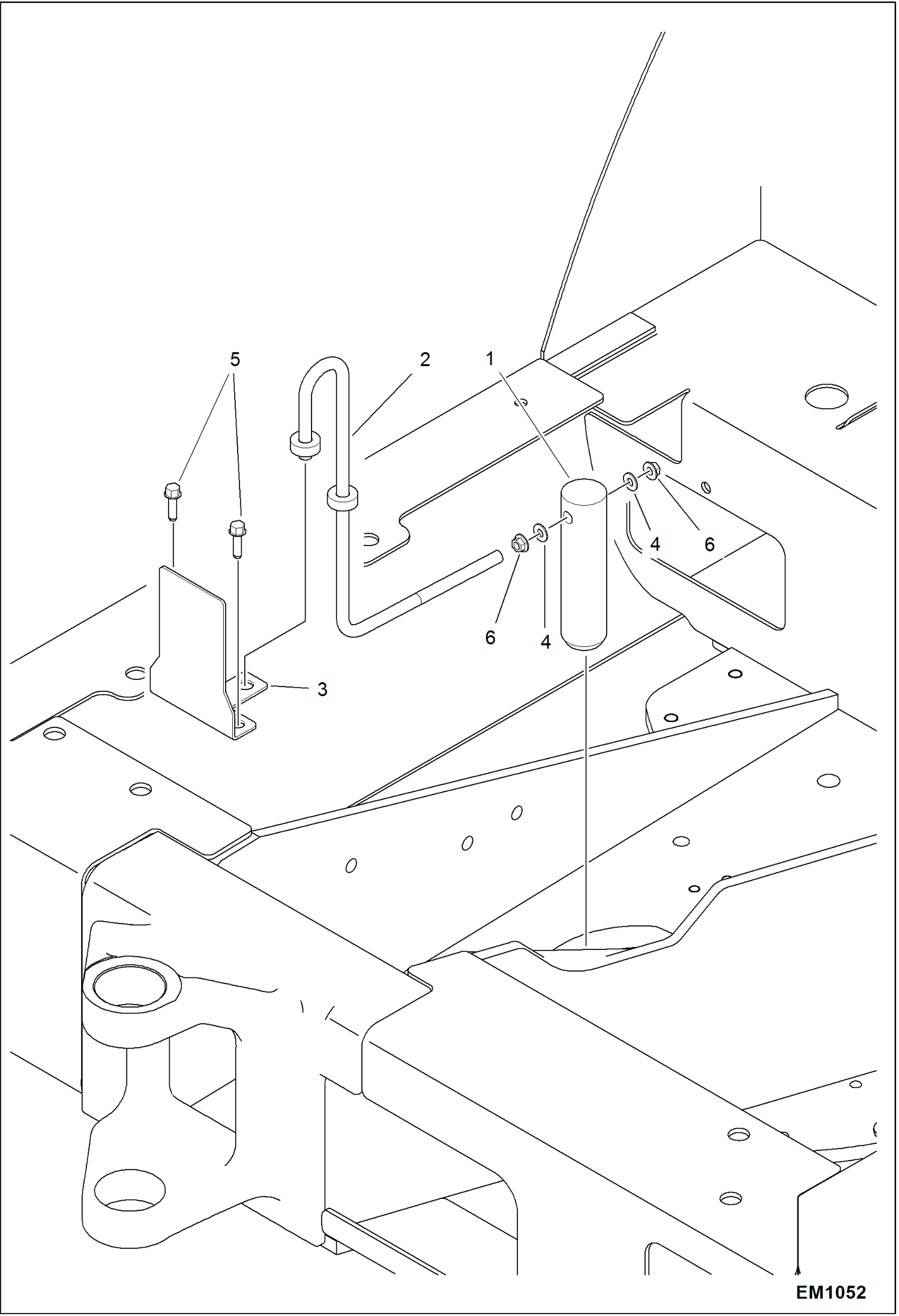 Схема запчастей Bobcat 319 - SWING LOCK MAIN FRAME