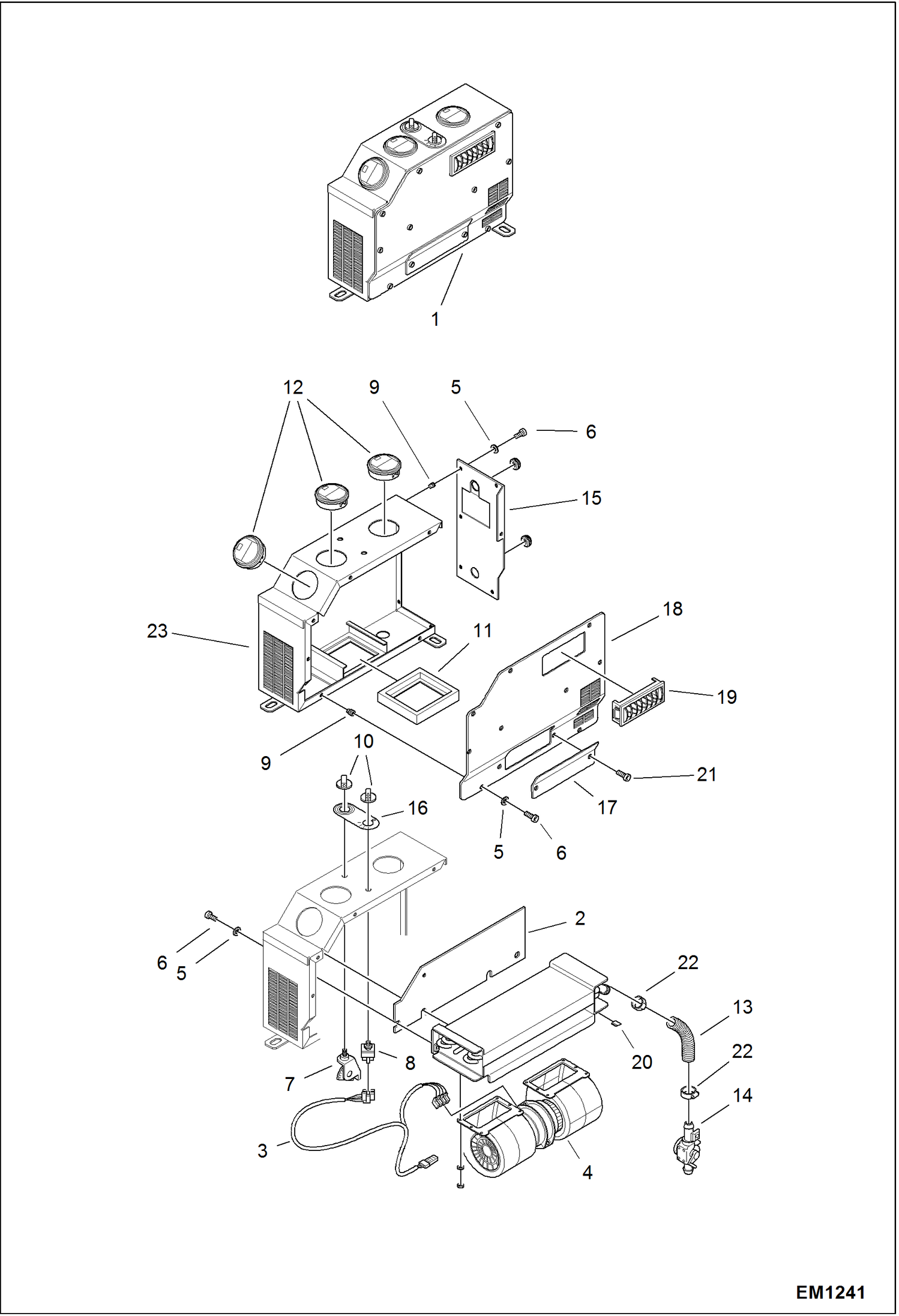 Схема запчастей Bobcat 319 - HEATER ASSY (Heater #6688142) ACCESSORIES & OPTIONS
