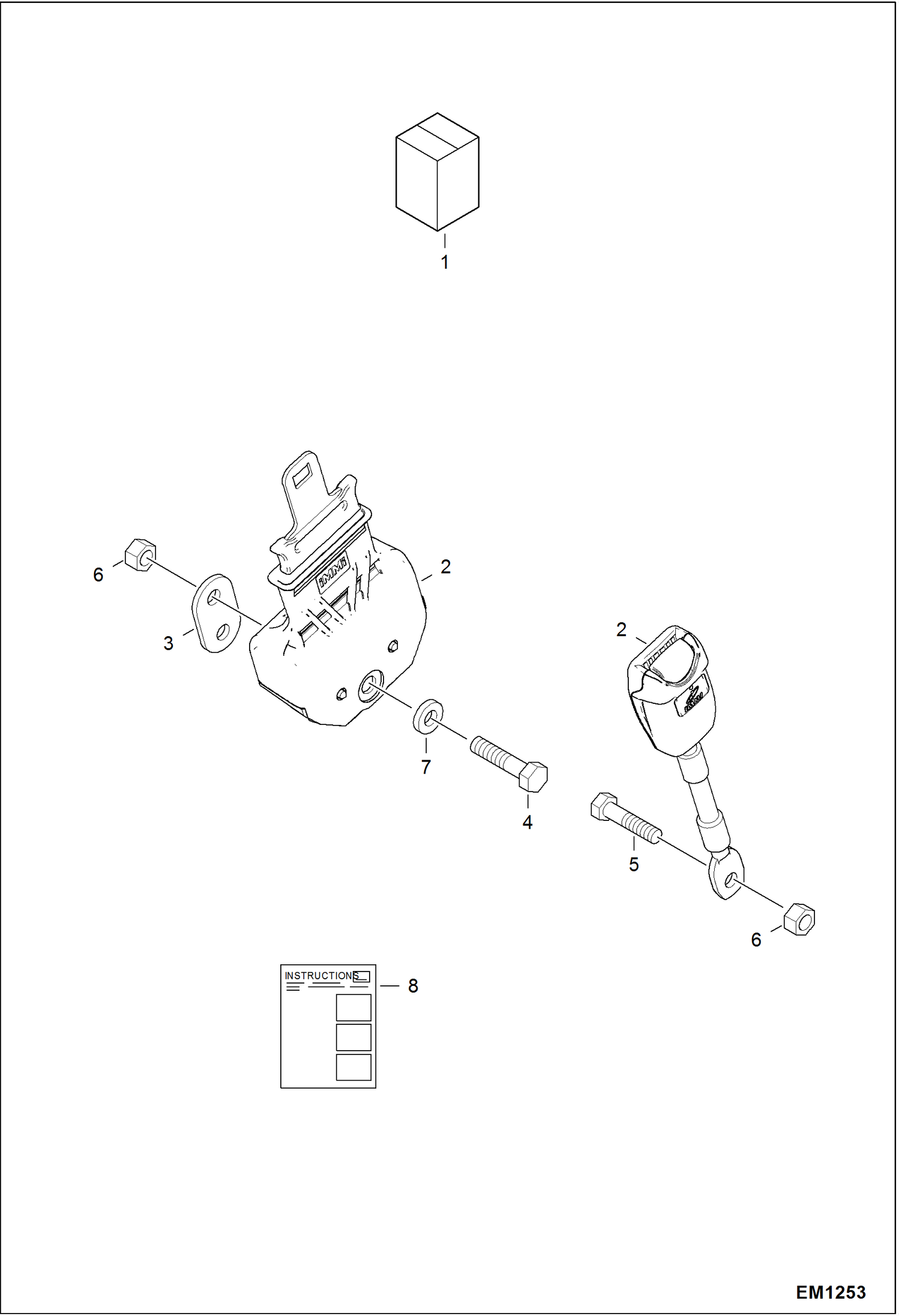 Схема запчастей Bobcat 319 - SEAT BELT KIT (3 Wide) ACCESSORIES & OPTIONS