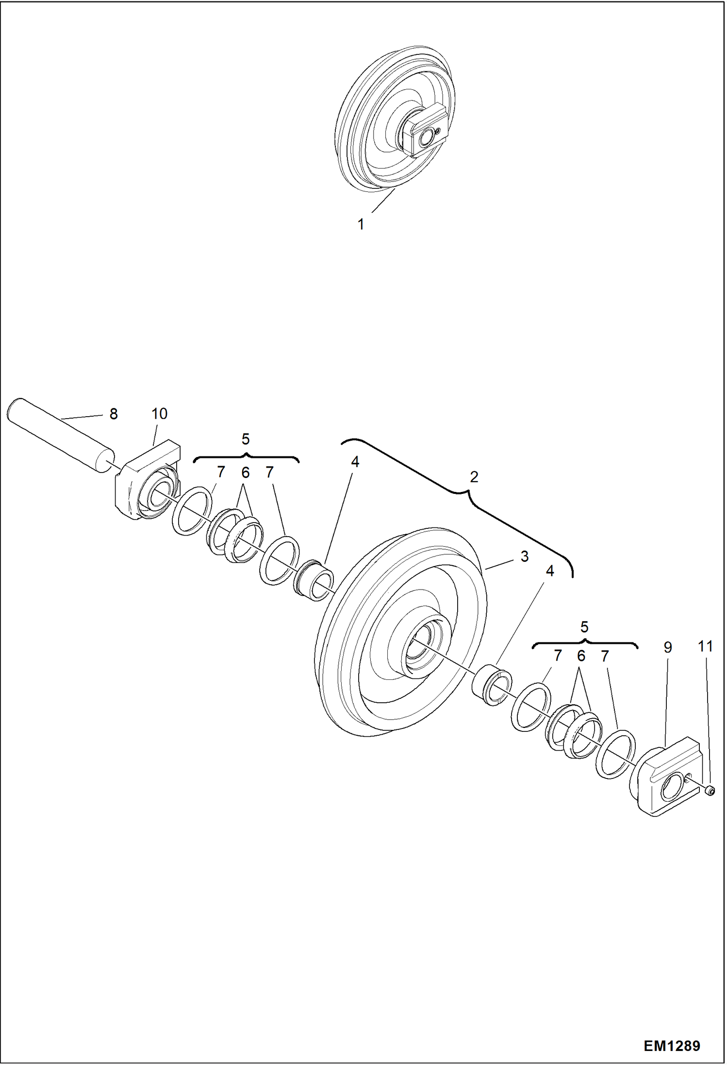 Схема запчастей Bobcat 321 - IDLER ASSY UNDERCARRIAGE