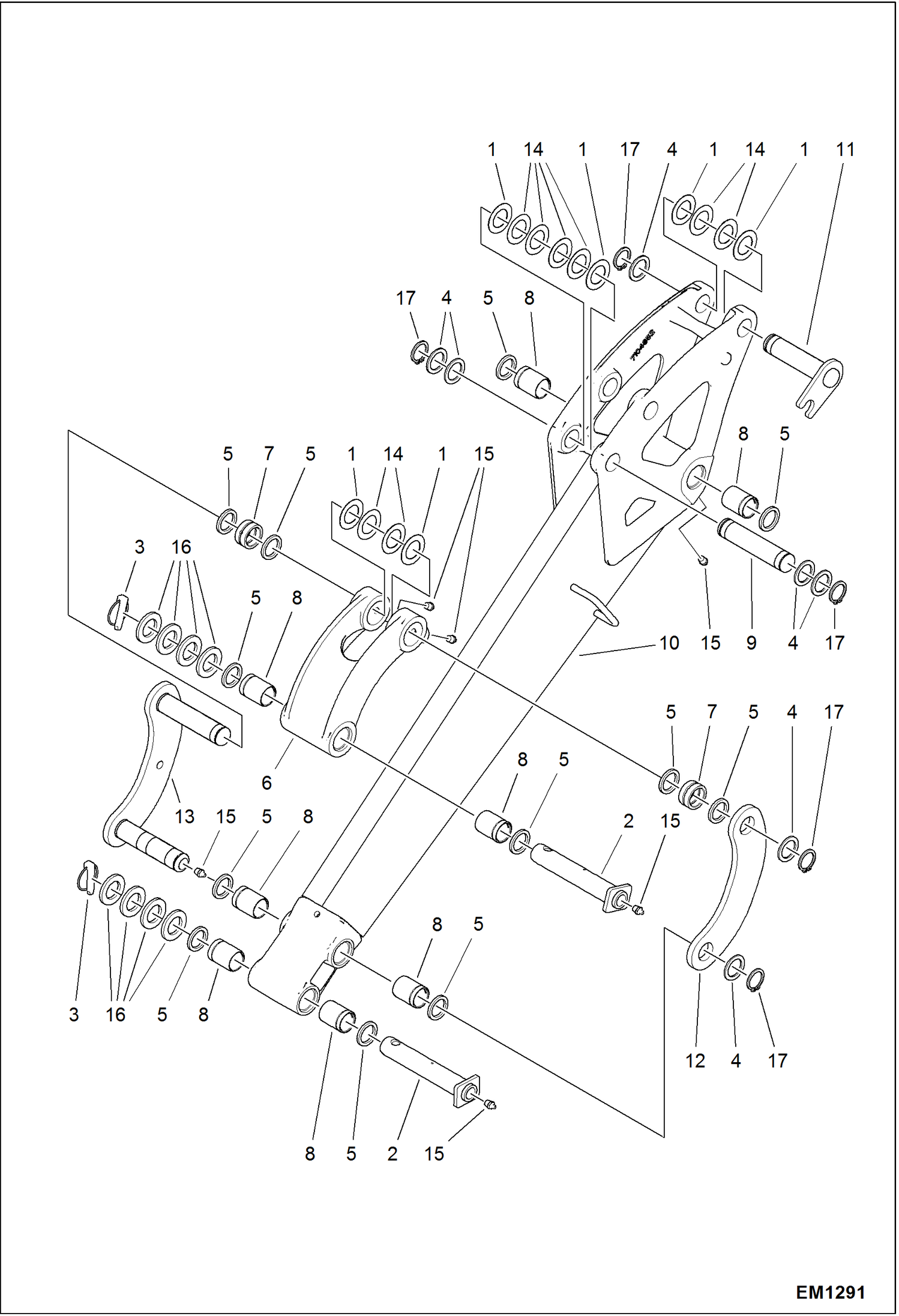 Схема запчастей Bobcat 321 - ARM 323 WORK EQUIPMENT