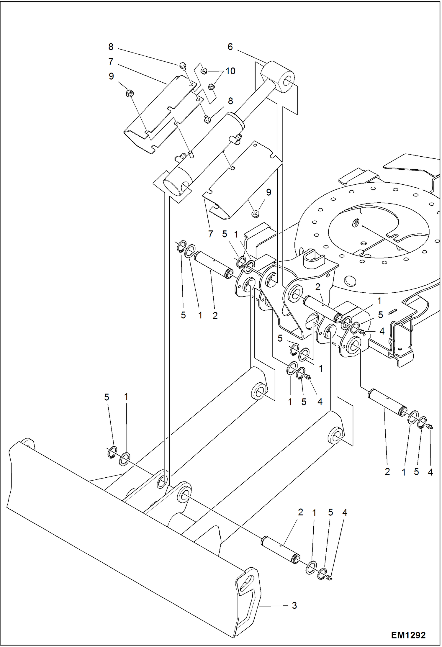 Схема запчастей Bobcat 321 - BLADE WORK EQUIPMENT