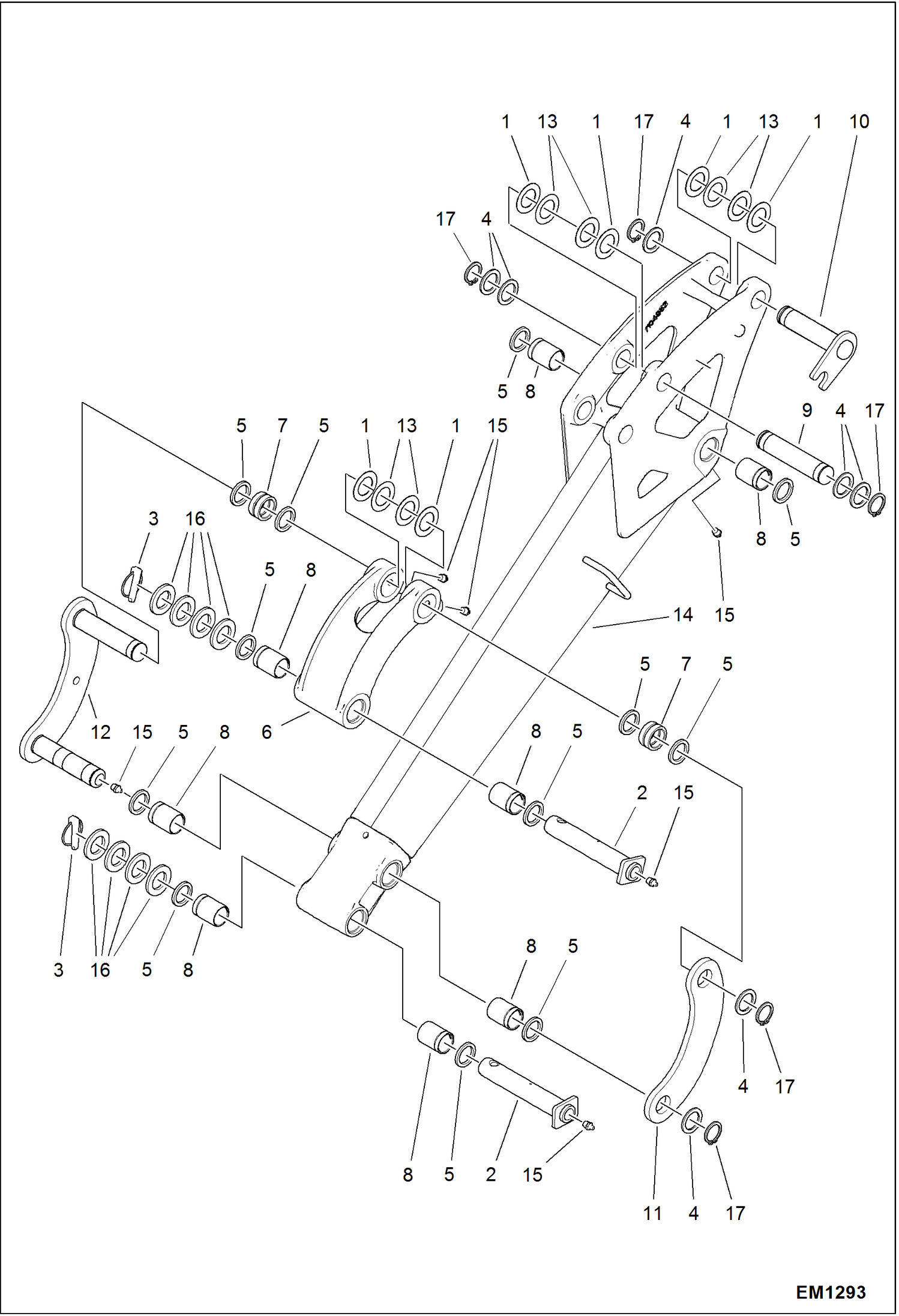 Схема запчастей Bobcat 321 - ARM 321 WORK EQUIPMENT