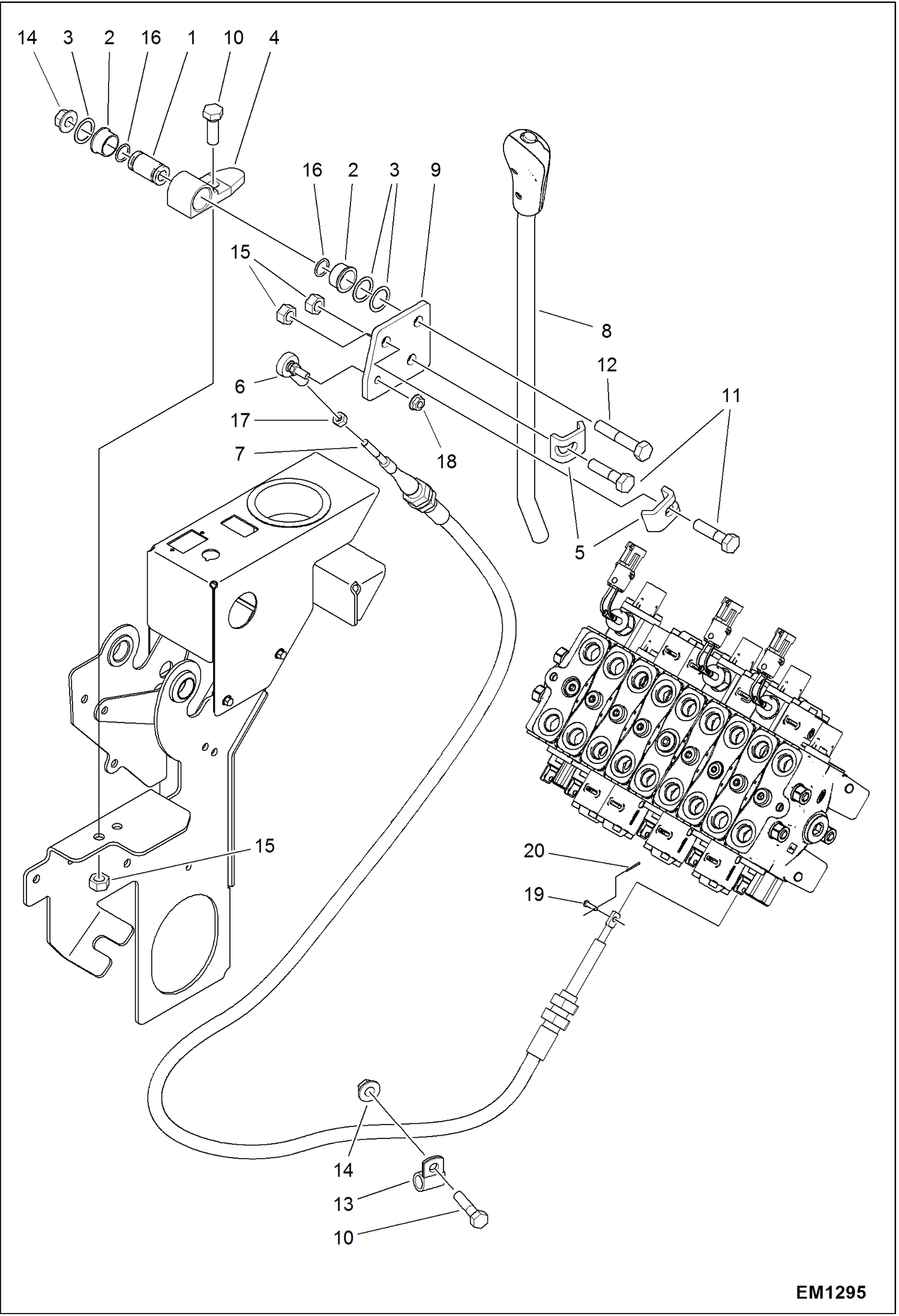 Схема запчастей Bobcat 321 - BLADE CONTROL CONTROLS