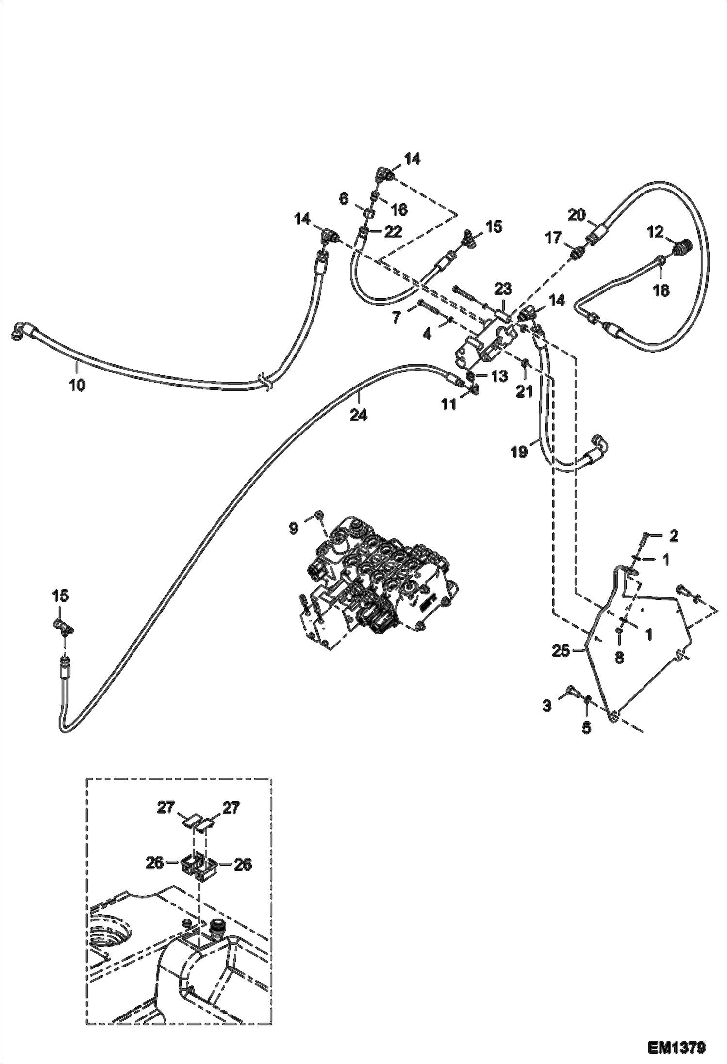 Схема запчастей Bobcat T2566 - TRAILER BRAKE (S/N A8FR11001 - 13003, A8G311001 - 13000) ACCESSORIES & OPTIONS