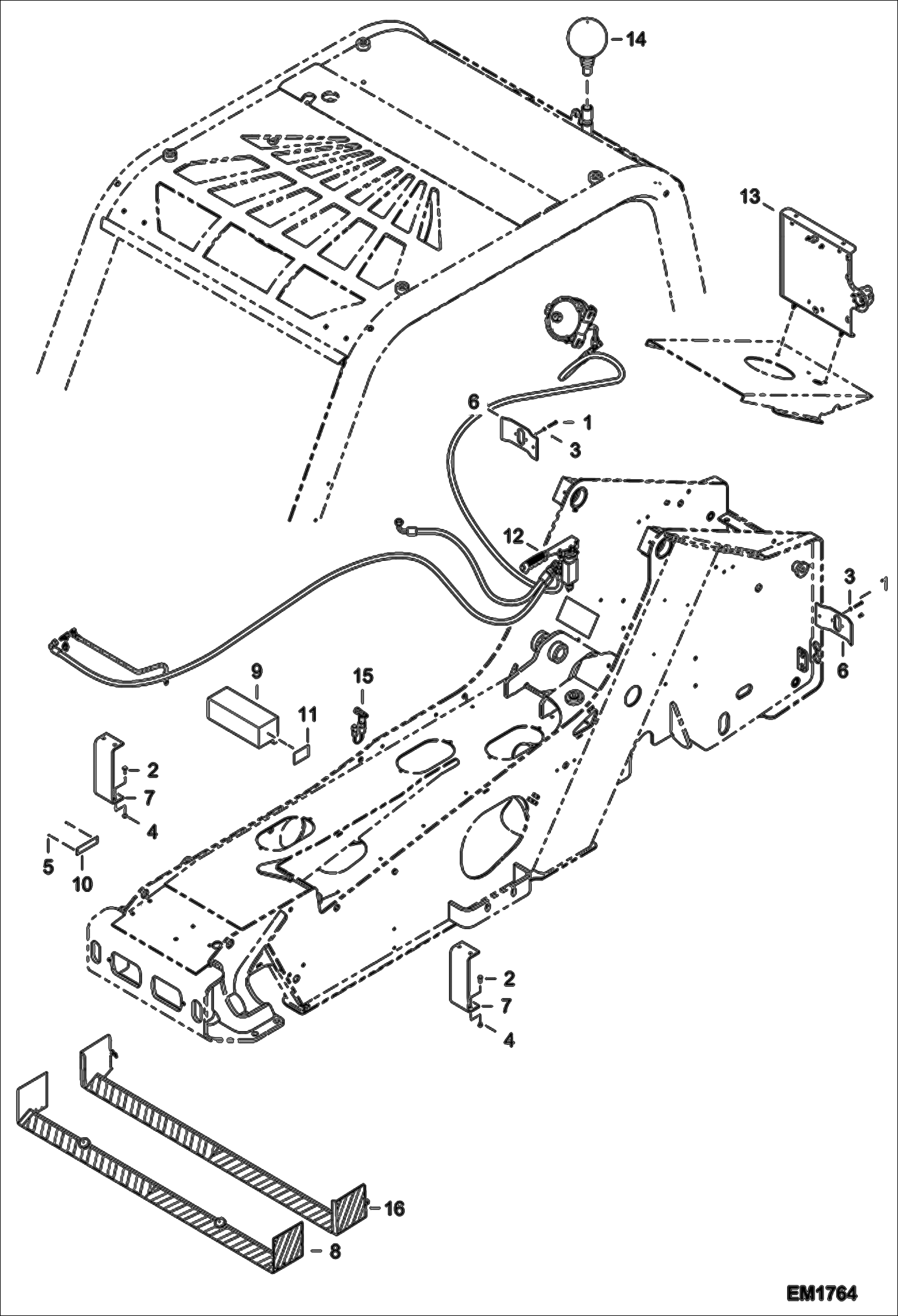 Схема запчастей Bobcat T2566 - LOCAL LEGISLATION COMPLIANCE SET (Italy TP Version) ACCESSORIES & OPTIONS