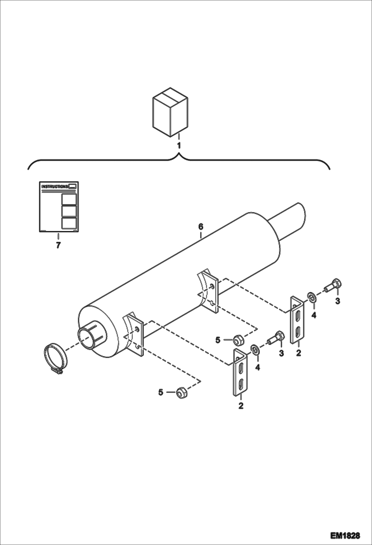 Схема запчастей Bobcat V518 - MUFFLER PURIFIER KIT ACCESSORIES & OPTIONS