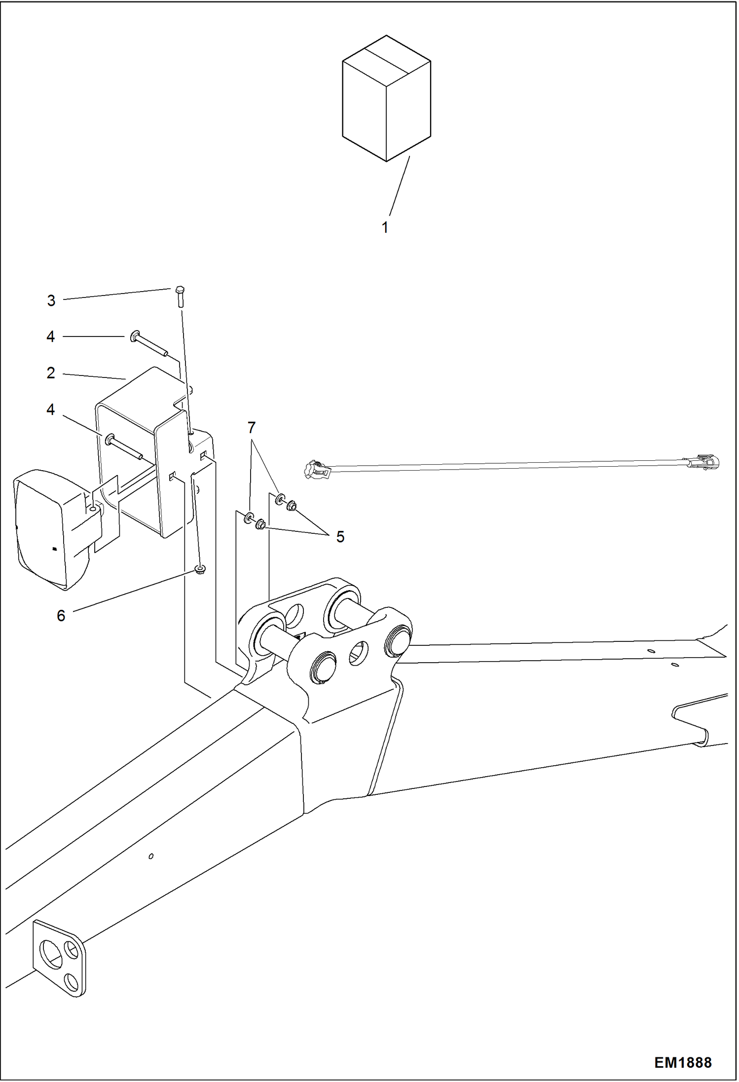 Схема запчастей Bobcat 319 - BOOM LIGHT GUARD KIT ACCESSORIES & OPTIONS
