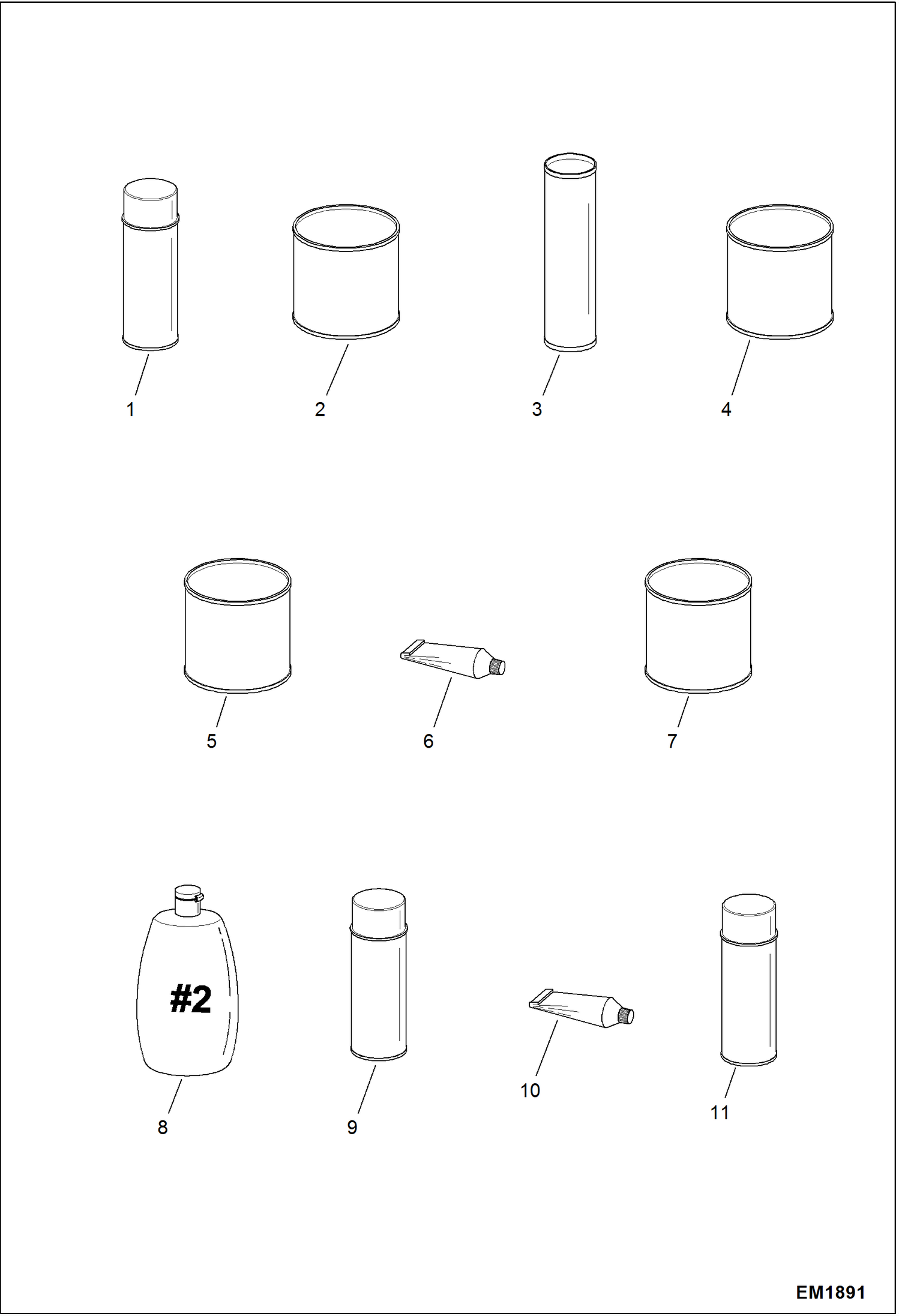 Схема запчастей Bobcat 319 - BULK ITEMS ACCESSORIES & OPTIONS
