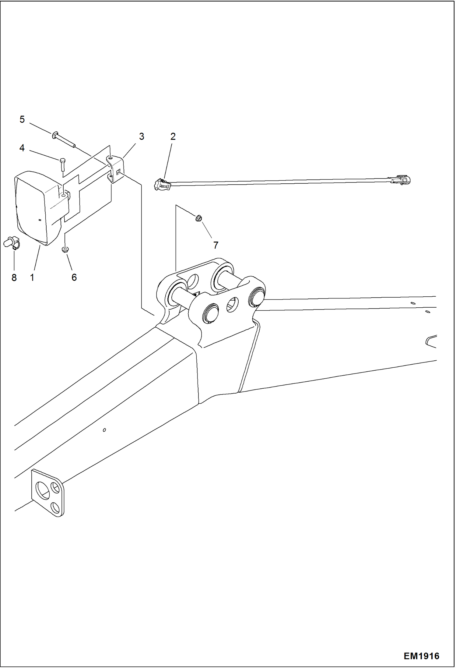 Схема запчастей Bobcat 321 - BOOM LIGHT ELECTRICAL SYSTEM
