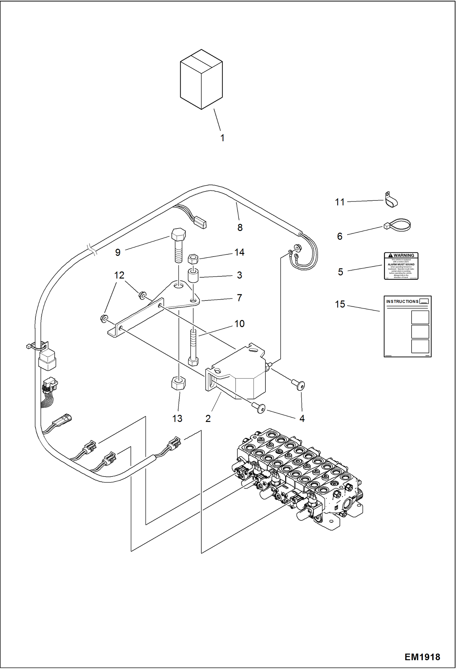 Схема запчастей Bobcat 321 - MOTION ALARM KIT ACCESSORIES & OPTIONS