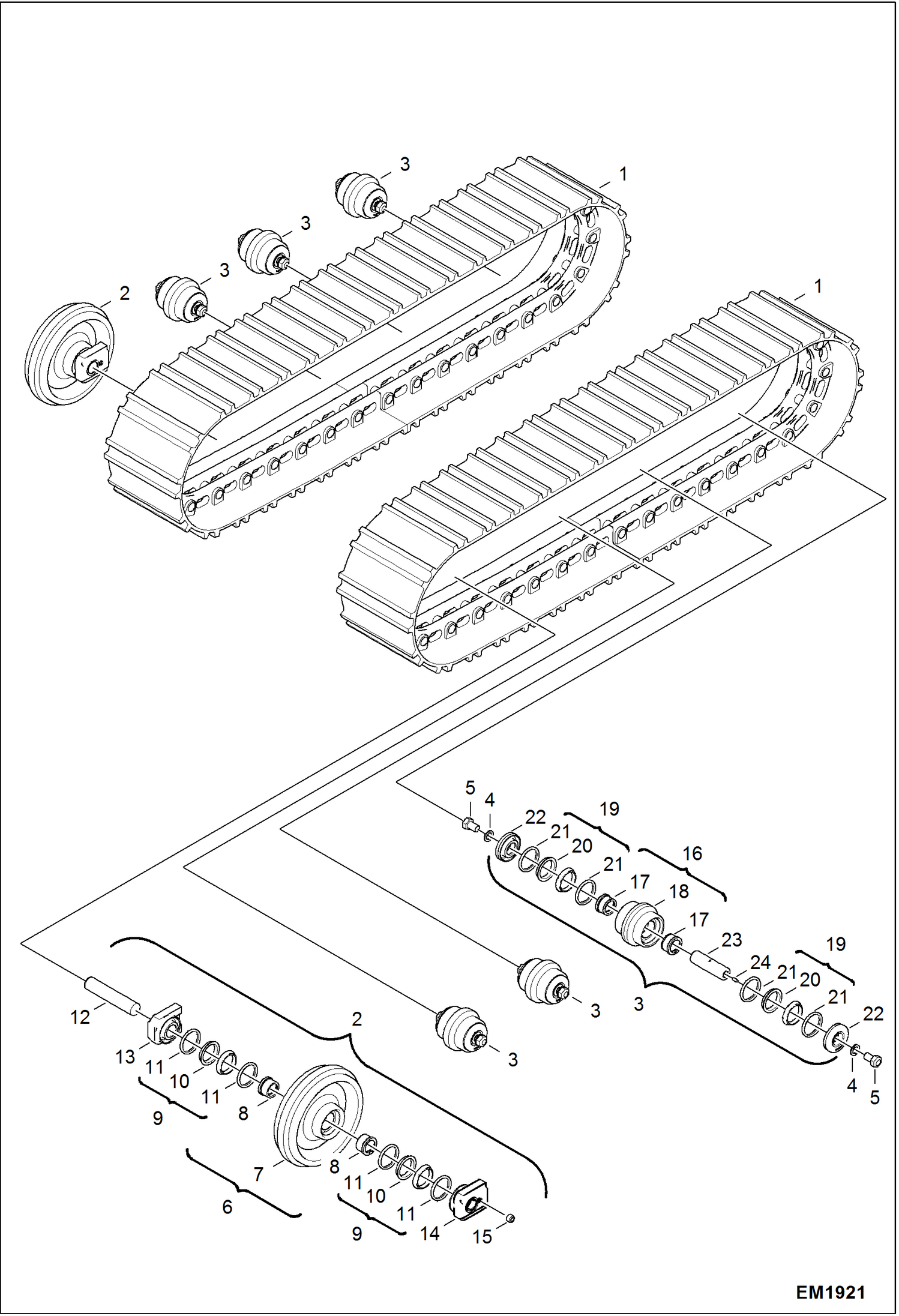 Схема запчастей Bobcat 321 - TRACKS (Steel) ACCESSORIES & OPTIONS