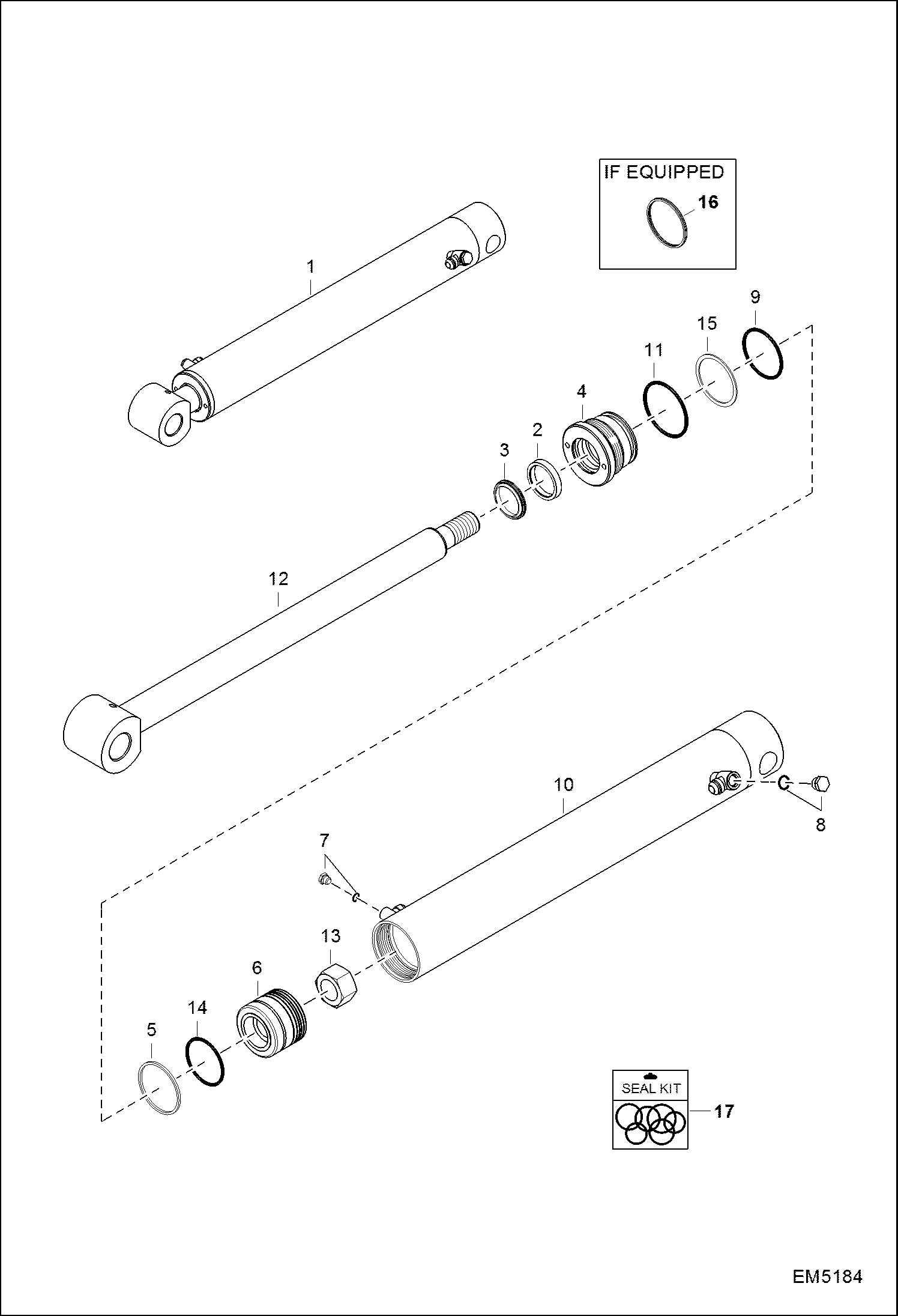 Схема запчастей Bobcat E16 - BOOM CYLINDER HYDRAULIC SYSTEM