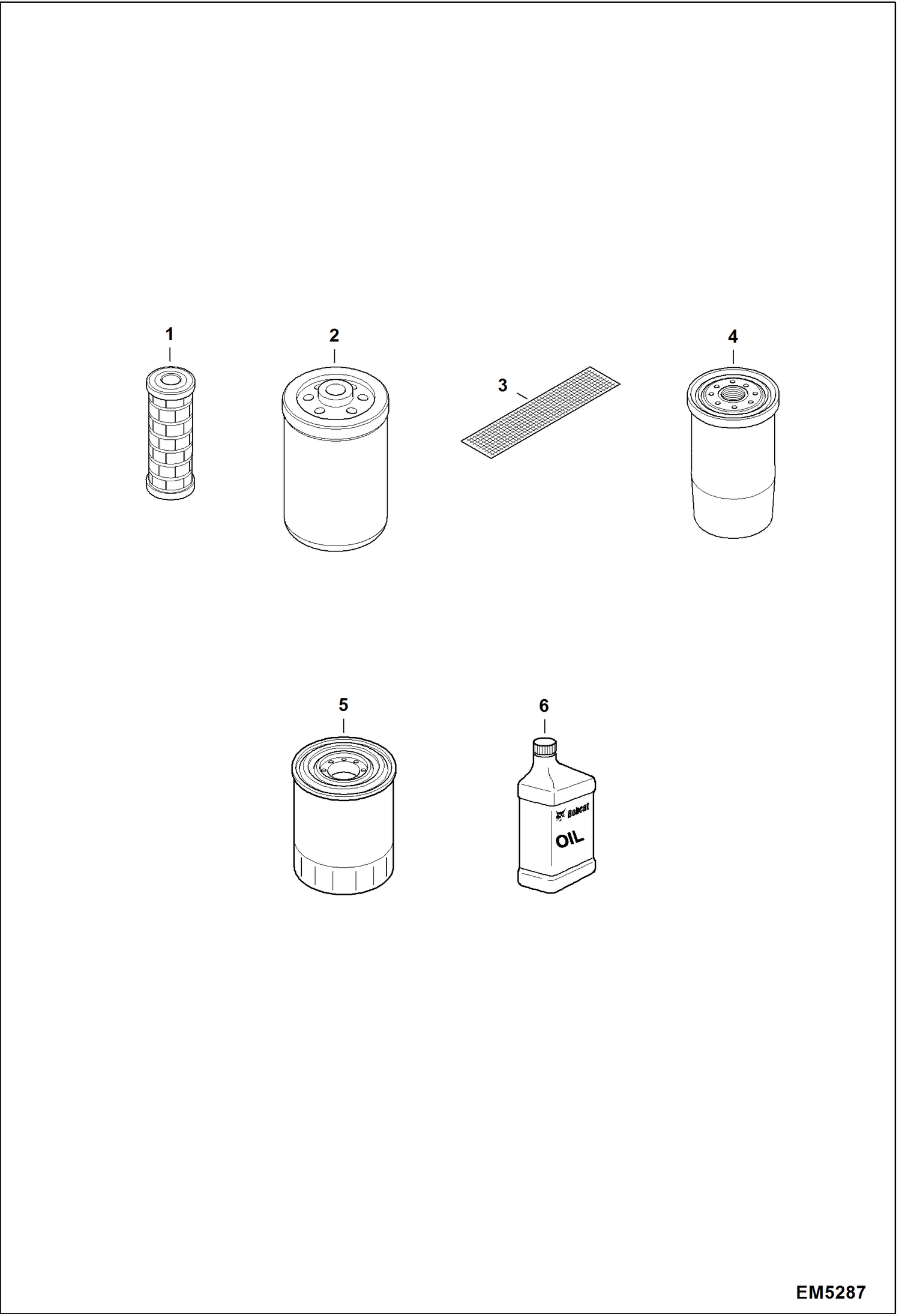 Схема запчастей Bobcat T2250 - SCHEDULED MAINTENANCE ITEMS (Every 500 Hours Or Every 6 Months) MAINTENANCE ITEMS