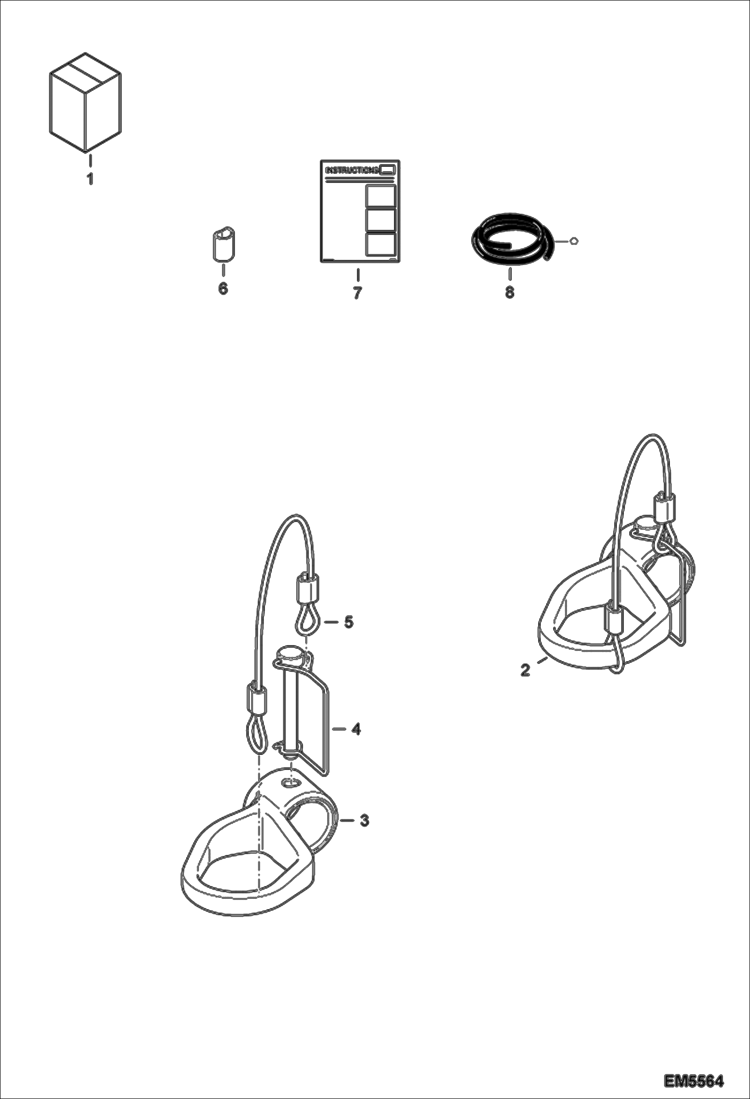 Схема запчастей Bobcat V417 - HOSE GUIDE KIT ACCESSORIES & OPTIONS