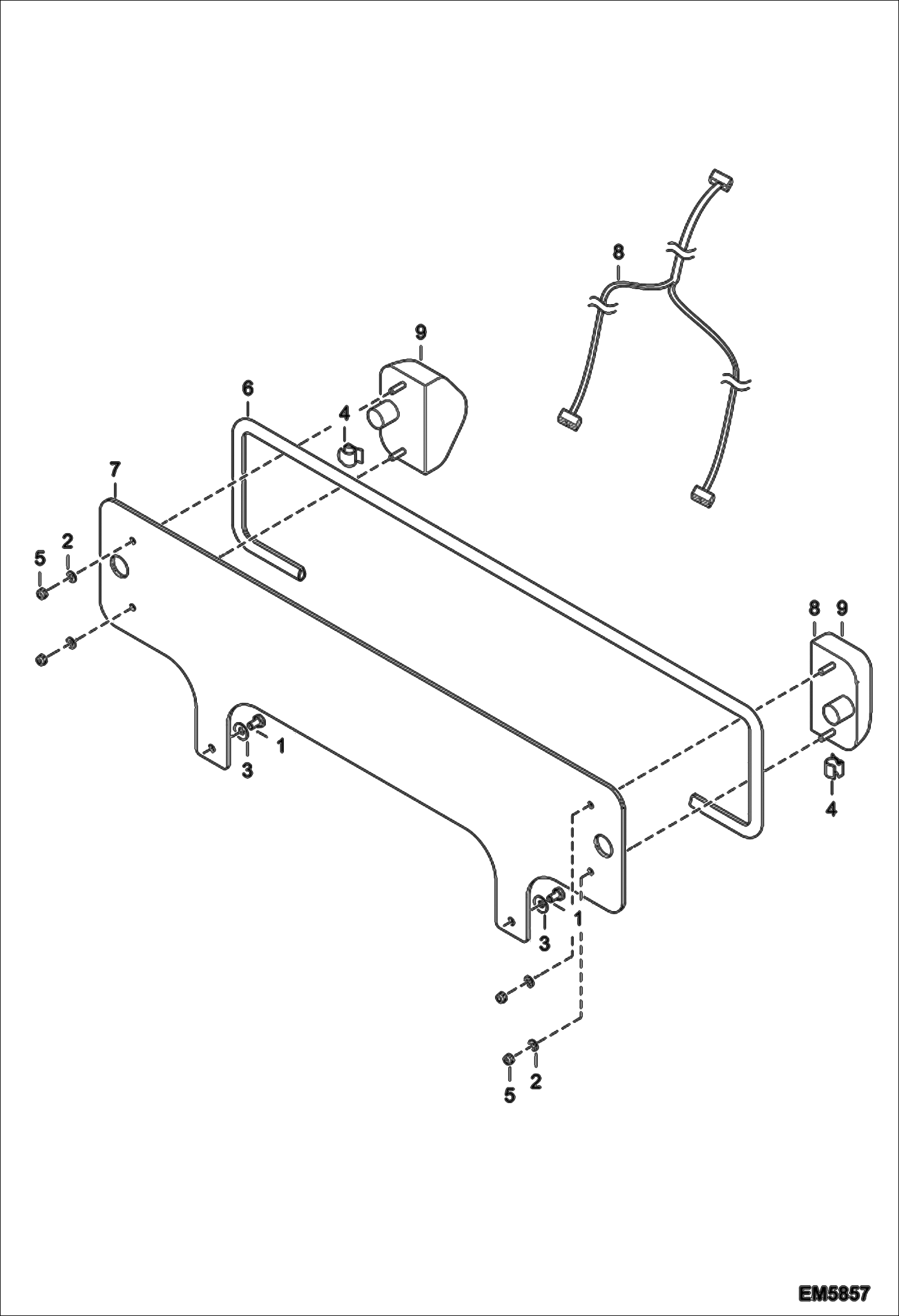 Схема запчастей Bobcat T2566 - MATRICULATION PLATE (In The Middle) (S/N A8FR13000 & Above, A8G313000 & Above) ACCESSORIES & OPTIONS