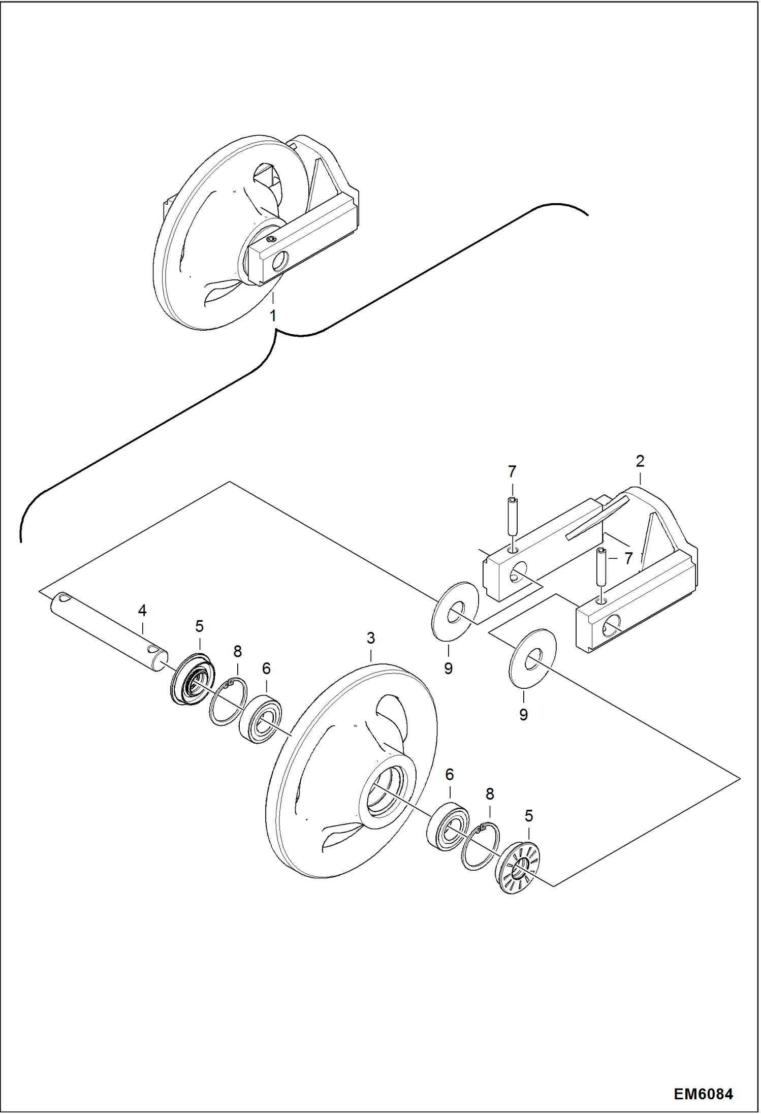 Схема запчастей Bobcat 418 - UNDERCARRIAGE (Front Idler) (#7187172) UNDERCARRIAGE