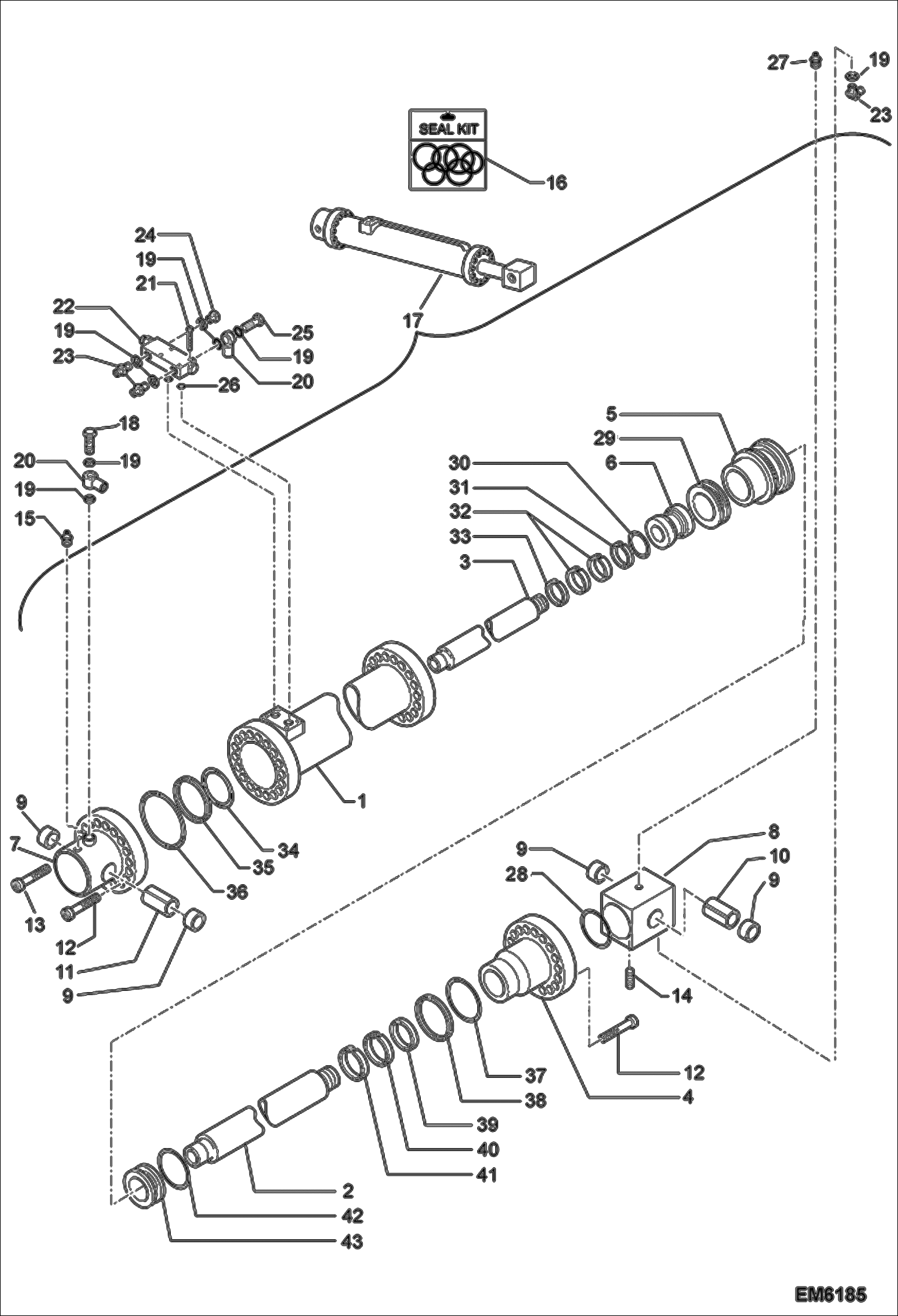 Схема запчастей Bobcat TR45190 - LIFT CYLINDER HYDRAULIC SYSTEM
