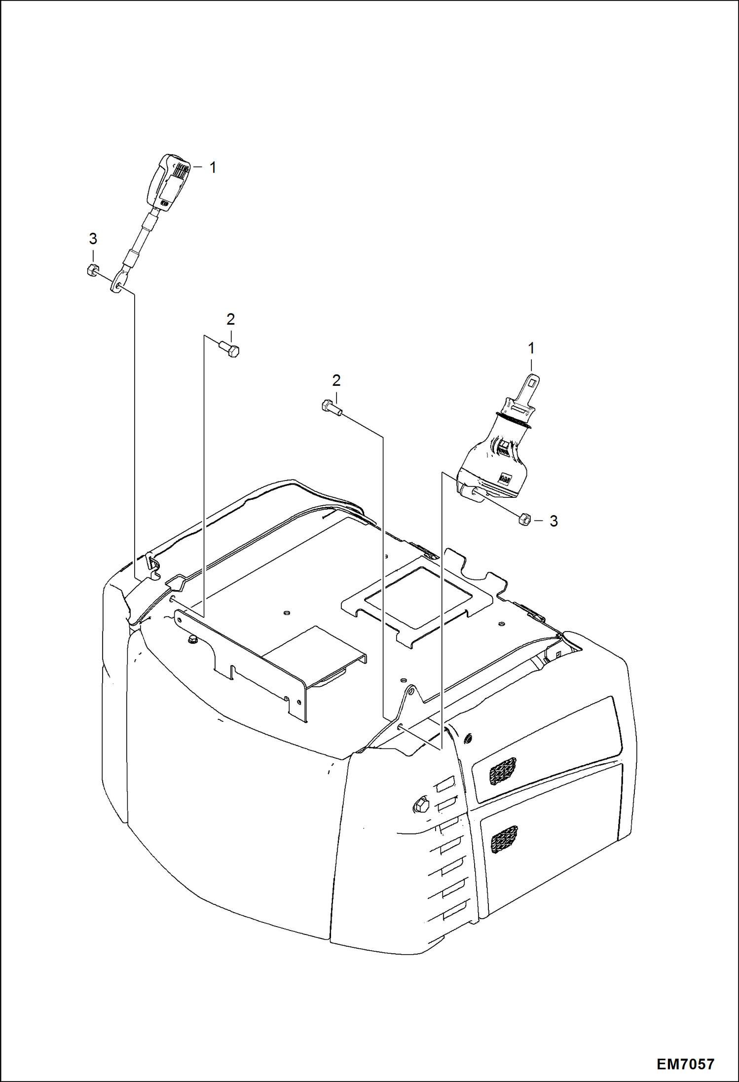 Схема запчастей Bobcat E08 - SEAT BELT (3 Wide) ACCESSORIES & OPTIONS