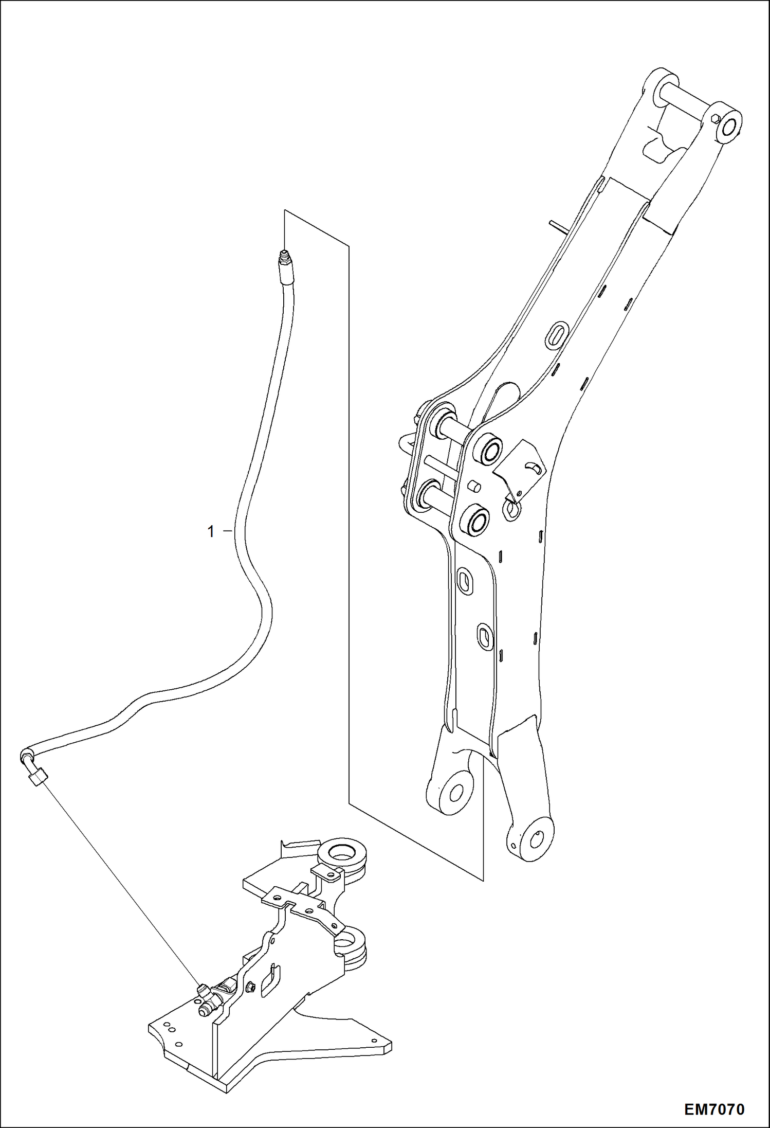 Схема запчастей Bobcat E08 - AUXILIARY HYDRAULICS (Single Action) ACCESSORIES & OPTIONS