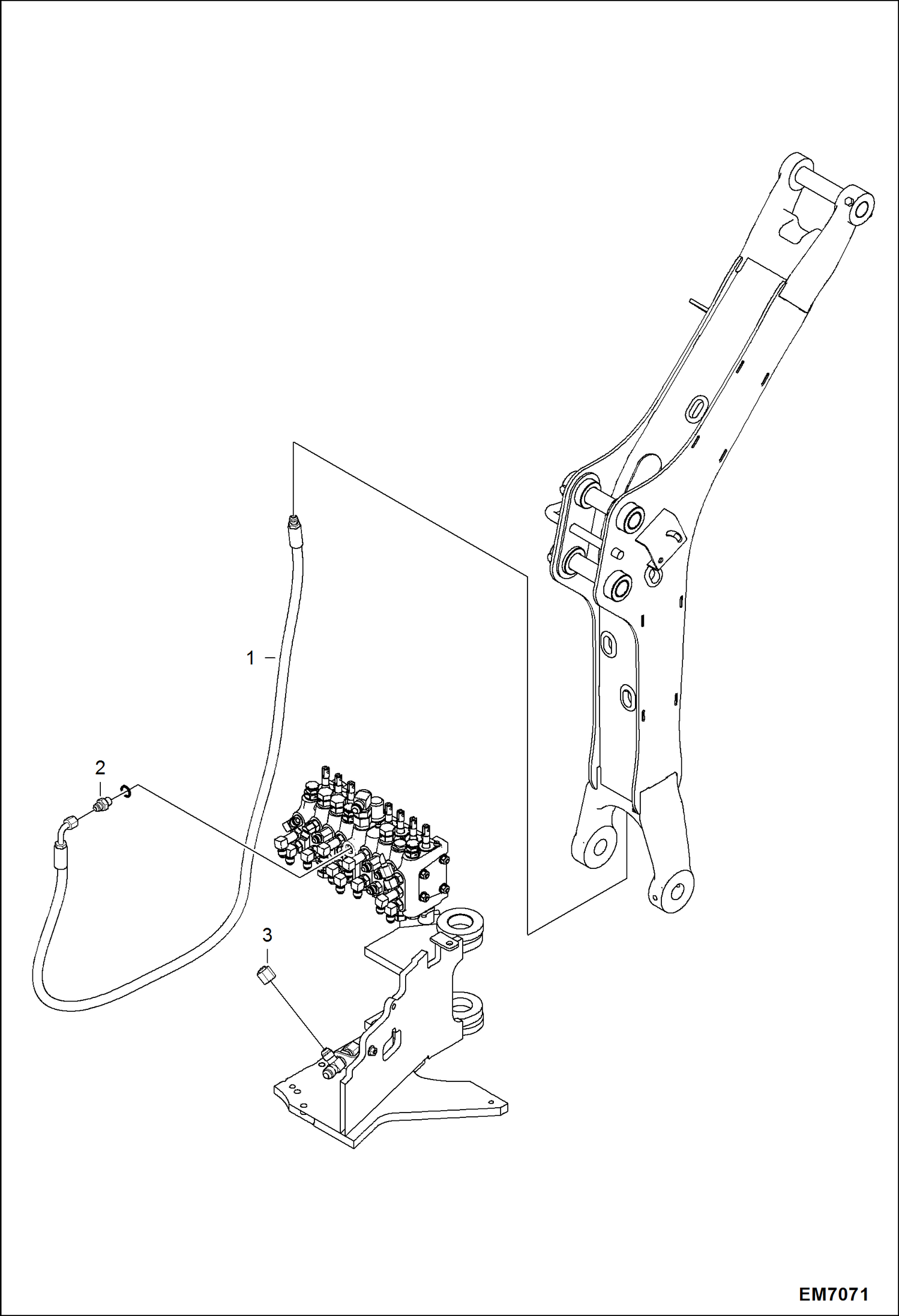 Схема запчастей Bobcat E08 - AUXILIARY HYDRAULICS (Double Action) ACCESSORIES & OPTIONS