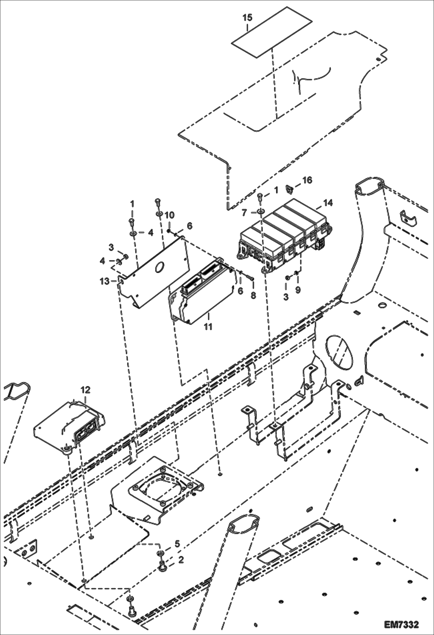 Схема запчастей Bobcat T3571L - TRANSMISSION CONTROL INSTALLATION (S/N A8HF12001 & Above, A8H612001 & Above) ELECTRICAL SYSTEM