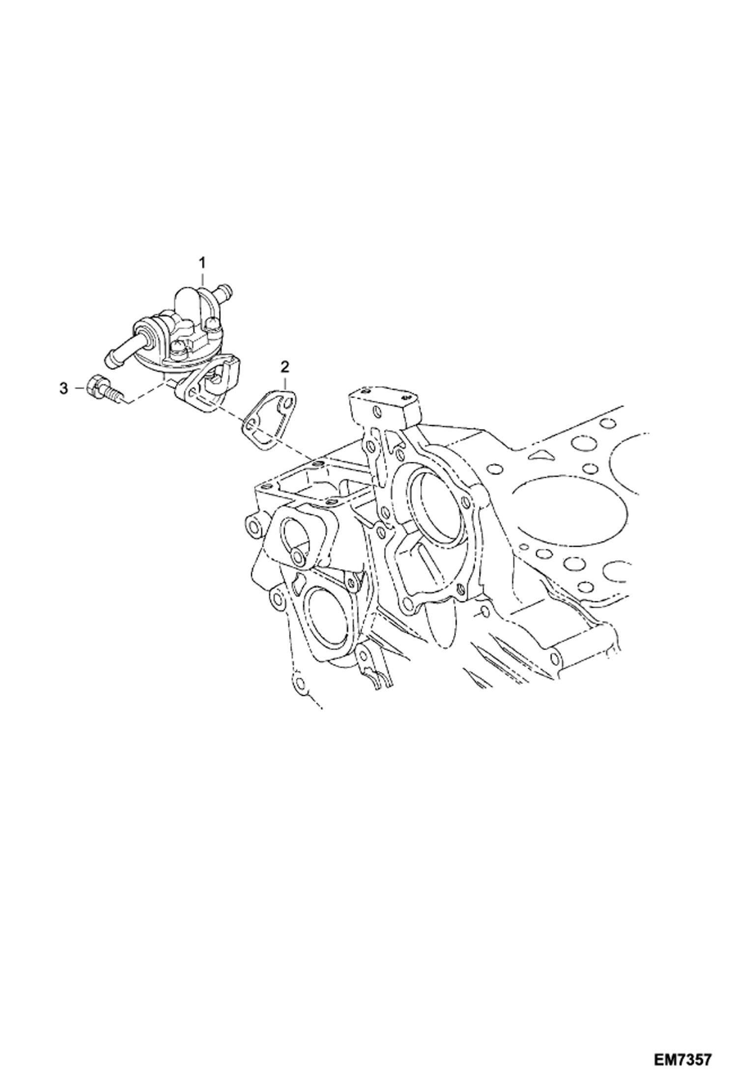 Схема запчастей Bobcat E10 - FUEL PUMP (Mechanical) POWER UNIT