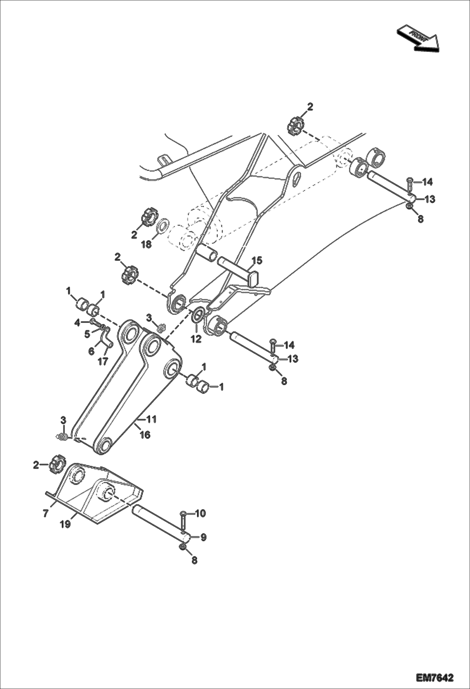 Схема запчастей Bobcat TR35160 - STABILIZERS UNDERCARRIAGE