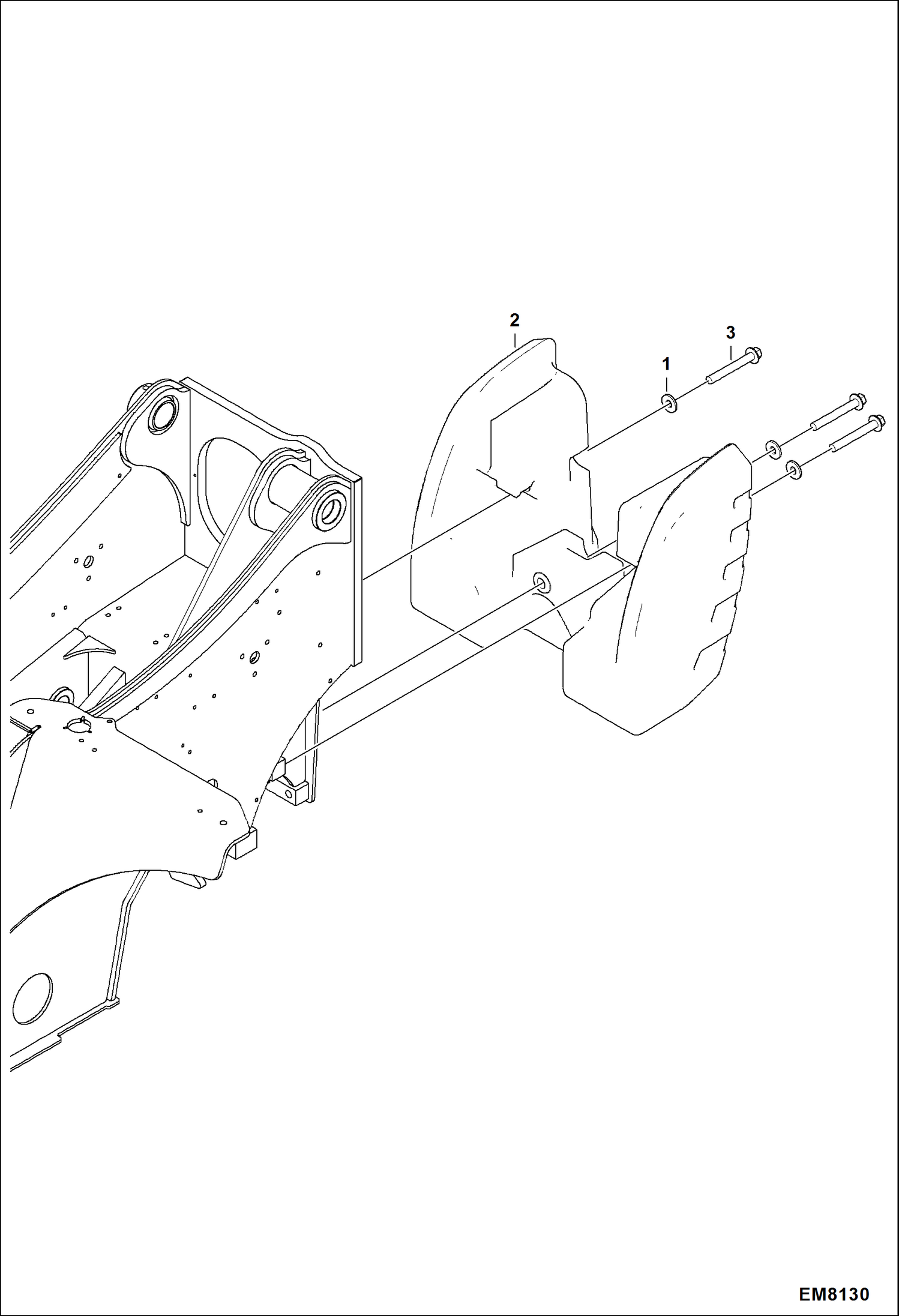 Схема запчастей Bobcat TL470 - COUNTERWEIGHT MAIN FRAME