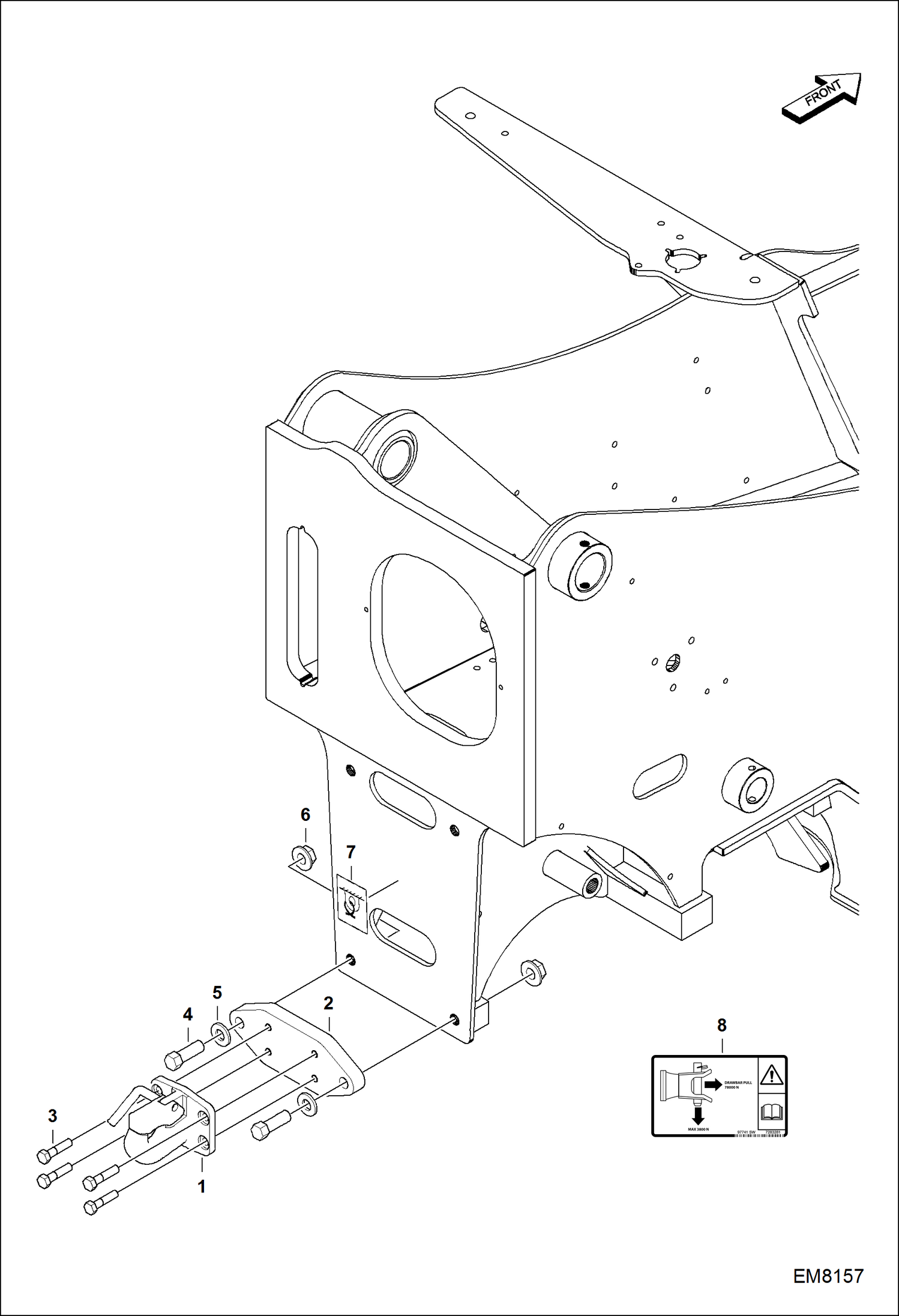 Схема запчастей Bobcat TL360 - HITCH (Ulpyo) ACCESSORIES & OPTIONS
