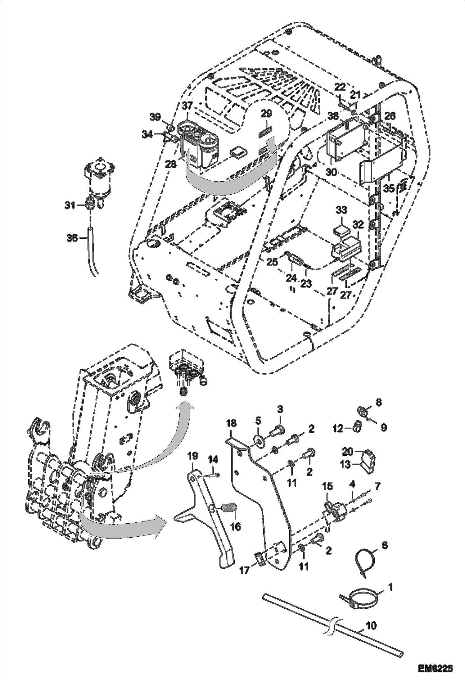 Схема запчастей Bobcat T40140 - RADIO CONTROL ACCESSORIES & OPTIONS