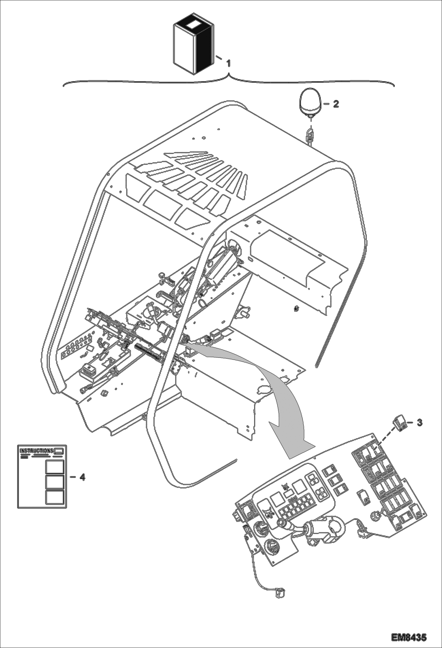 Схема запчастей Bobcat T2250 - BEACON LIGHT KIT ACCESSORIES & OPTIONS