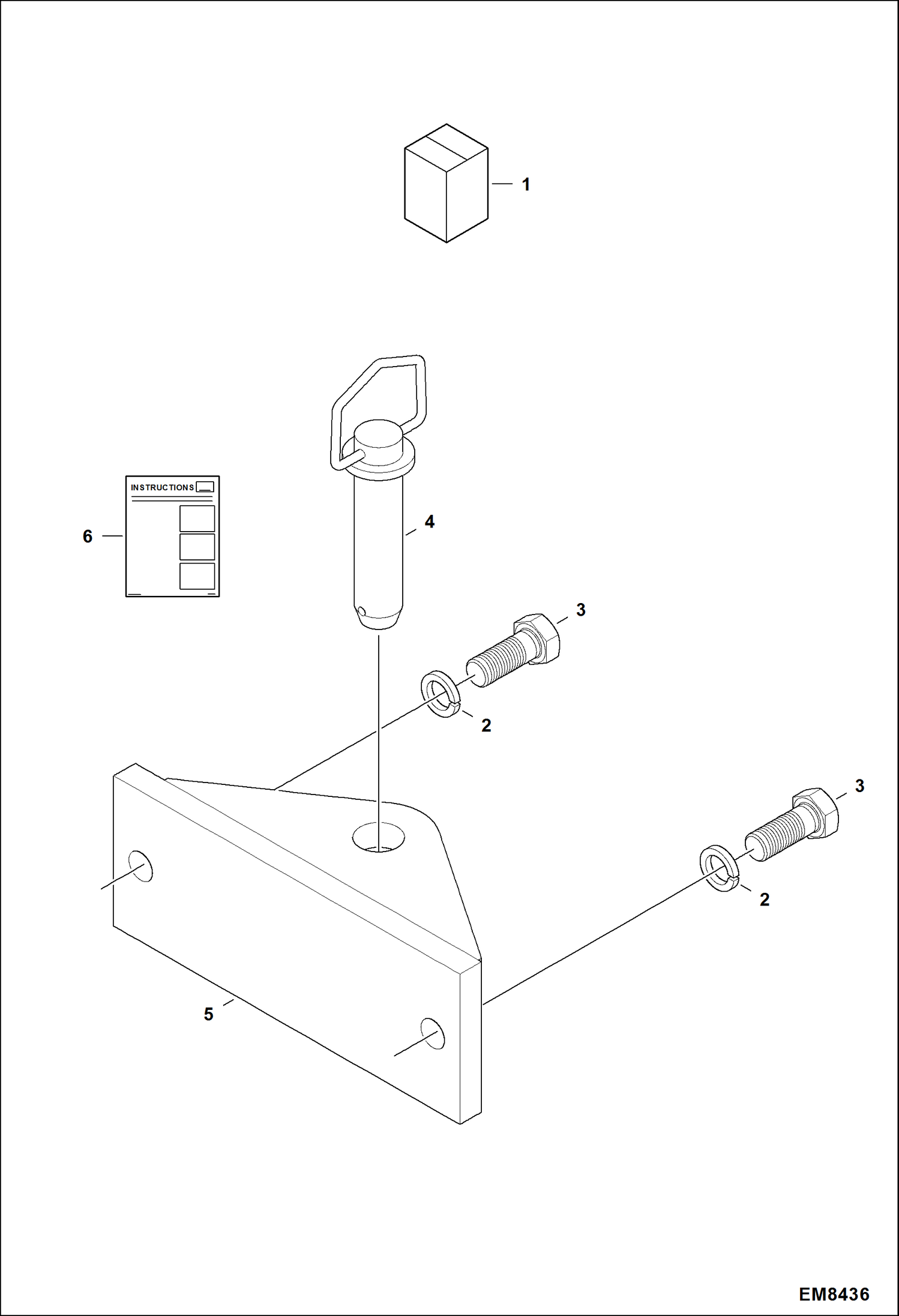 Схема запчастей Bobcat T2250 - REAR HITCH KIT ACCESSORIES & OPTIONS