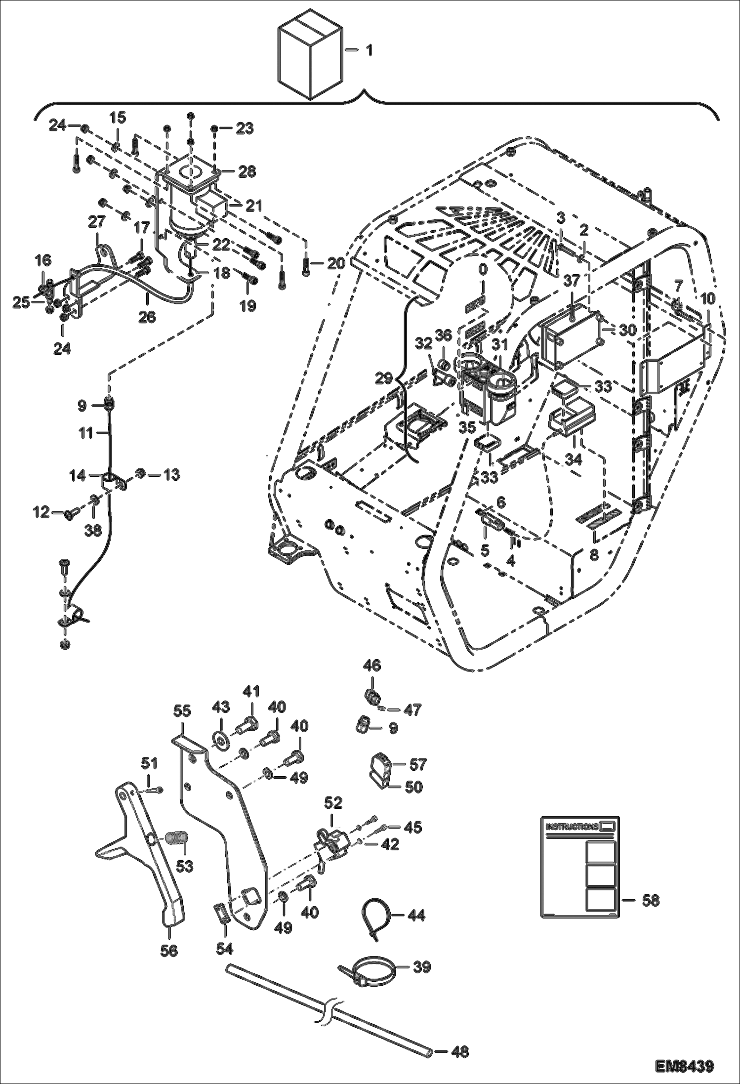 Схема запчастей Bobcat T40140 - RADIO CONTROL KIT (For Machines Not Equiped Platform Ready) (S/N 363211098 & Above, S/N 363311160 & Above) ACCESSORIES & OPTIONS