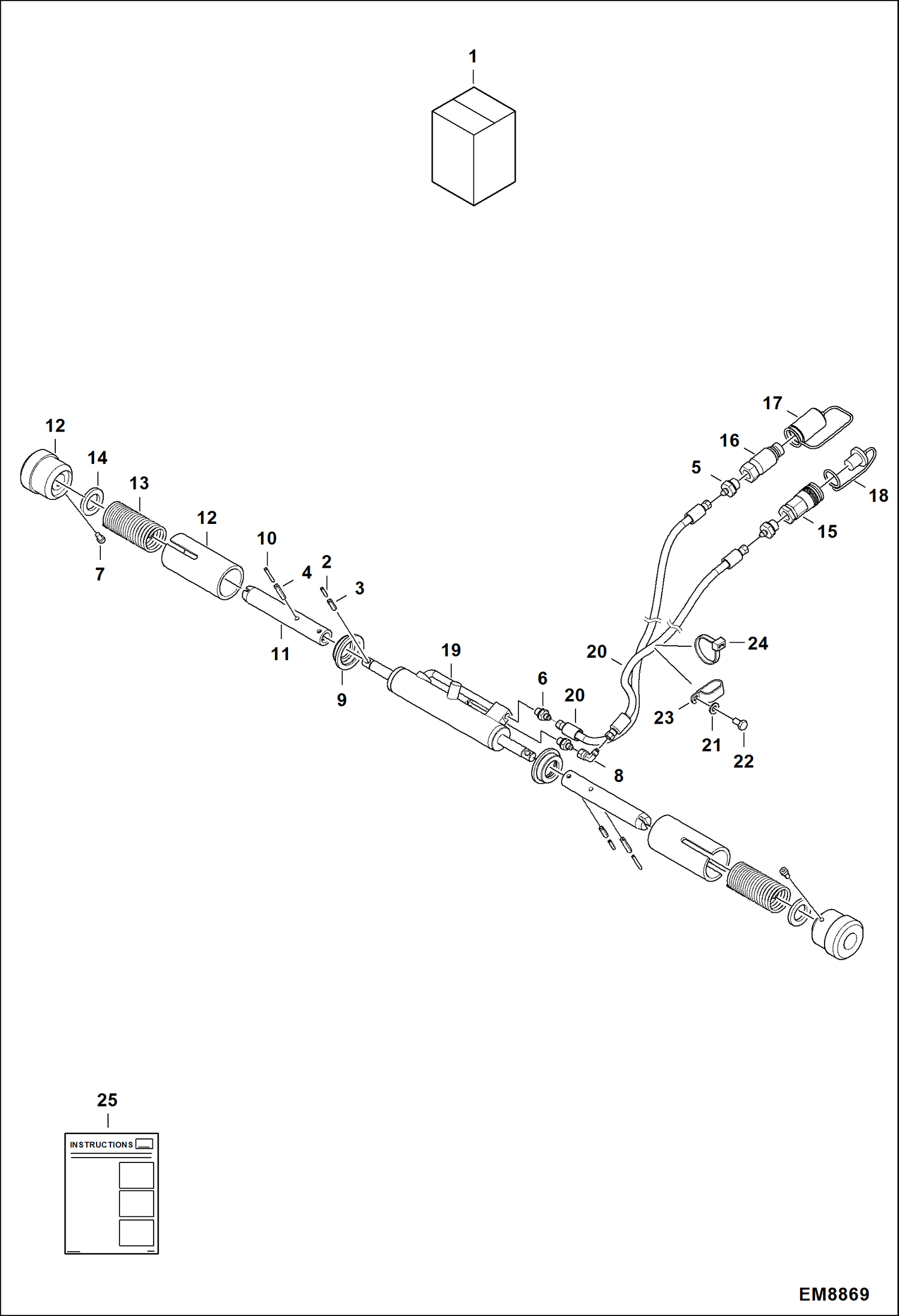Схема запчастей Bobcat T2250 - QUICK-TACH HYDRAULIC LOCK KIT ACCESSORIES & OPTIONS